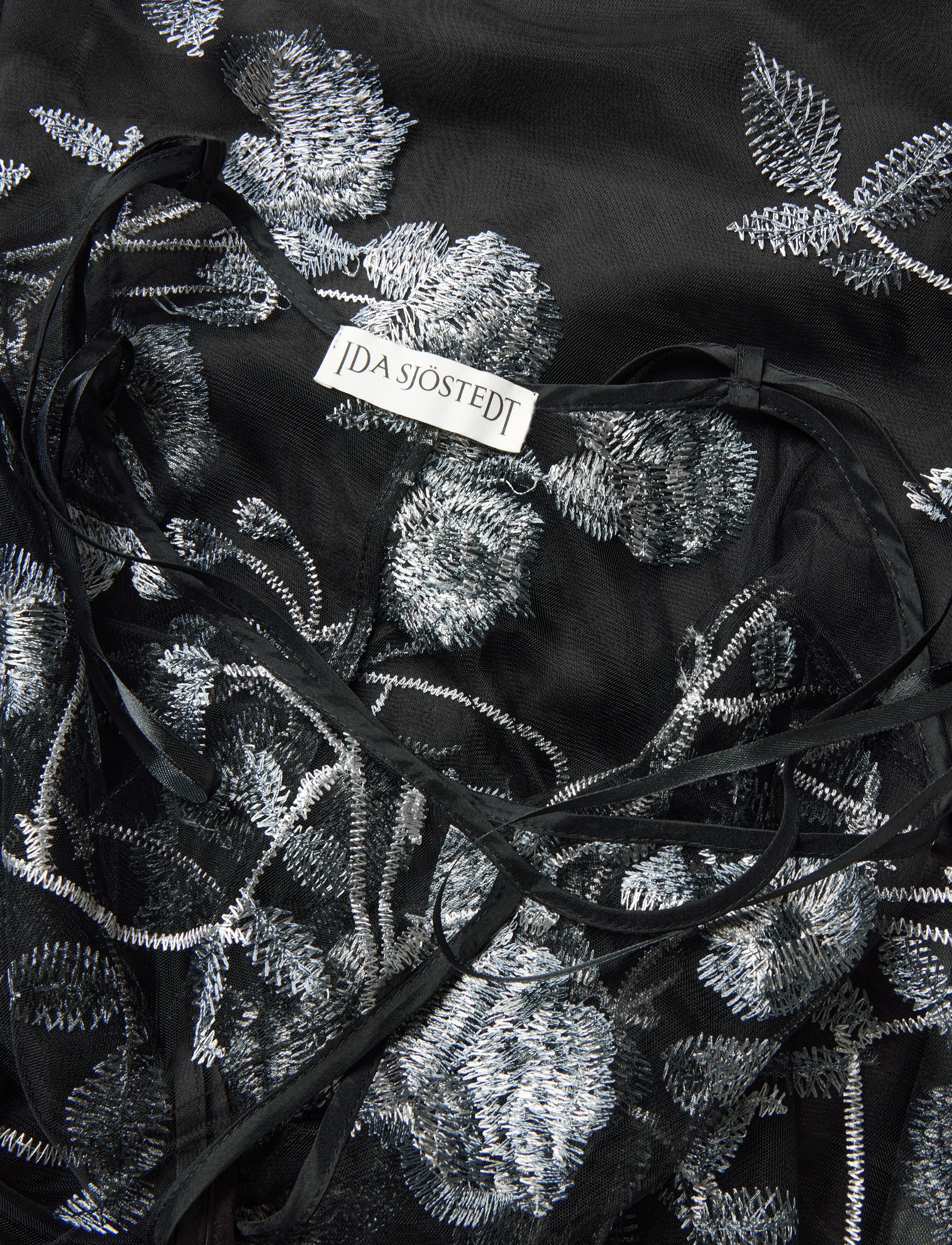 Ida Sjöstedt - EVANGELINE DRESS - grey floral (with slip) - 4