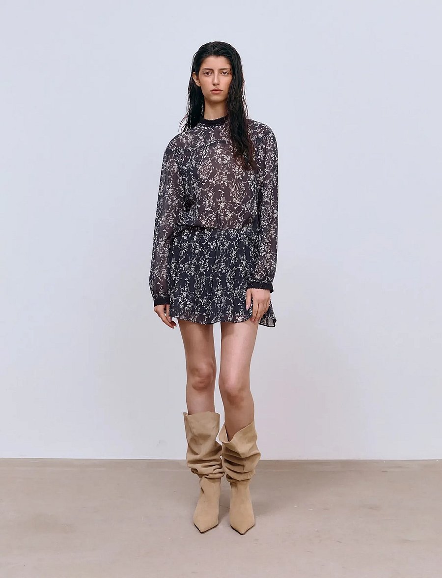 Ida Sjöstedt - CORINNE SHORTS - freizeitshorts - black floral - 0