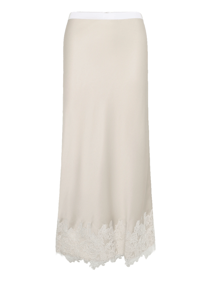 Ida Sjöstedt - ANA SKIRT - satinnederdele - beige - 1