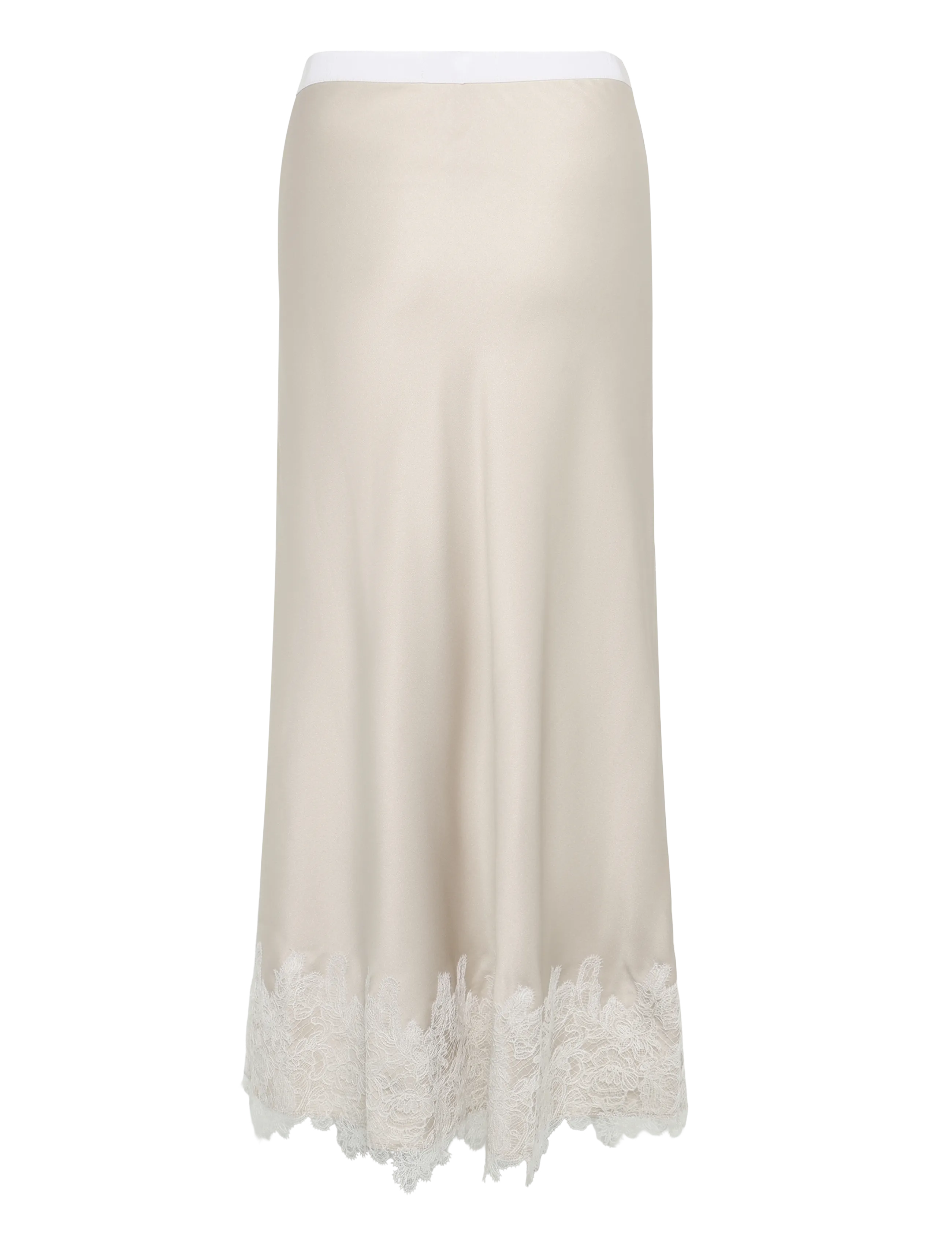 Ida Sjöstedt - ANA SKIRT - satinnederdele - beige - 2