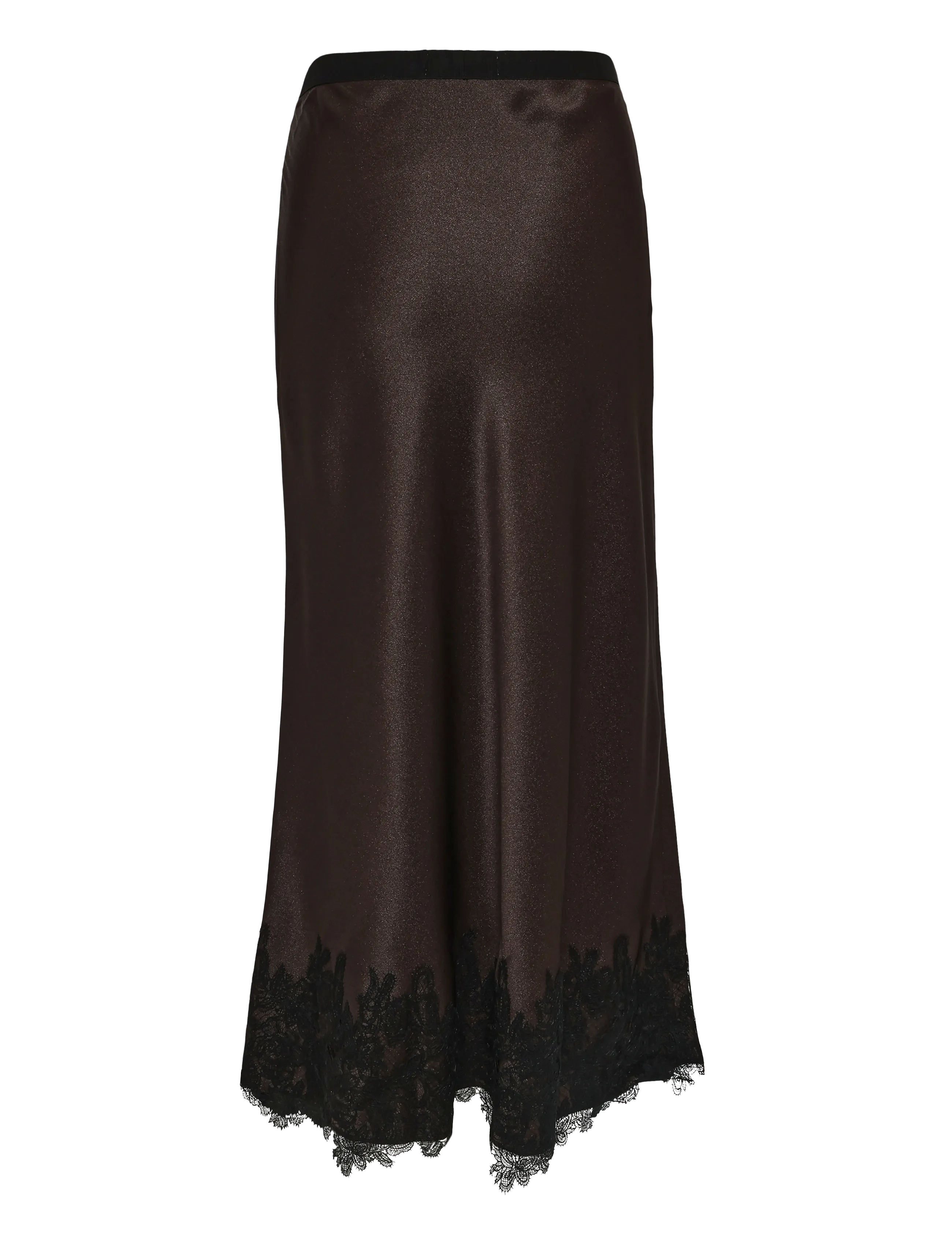 Ida Sjöstedt - ANA SKIRT - satiinseelikud - dark brown - 2