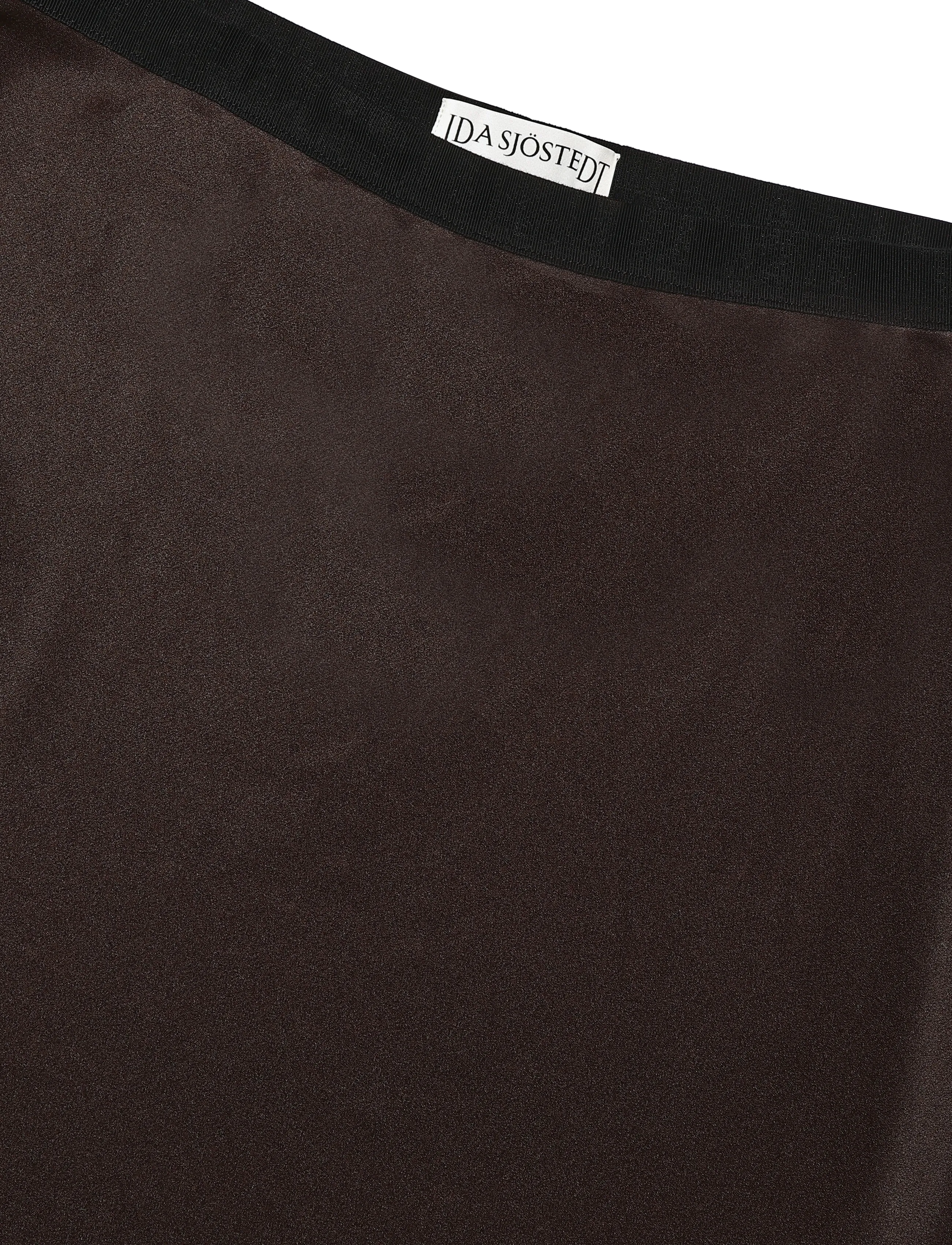 Ida Sjöstedt - ANA SKIRT - satiinseelikud - dark brown - 3