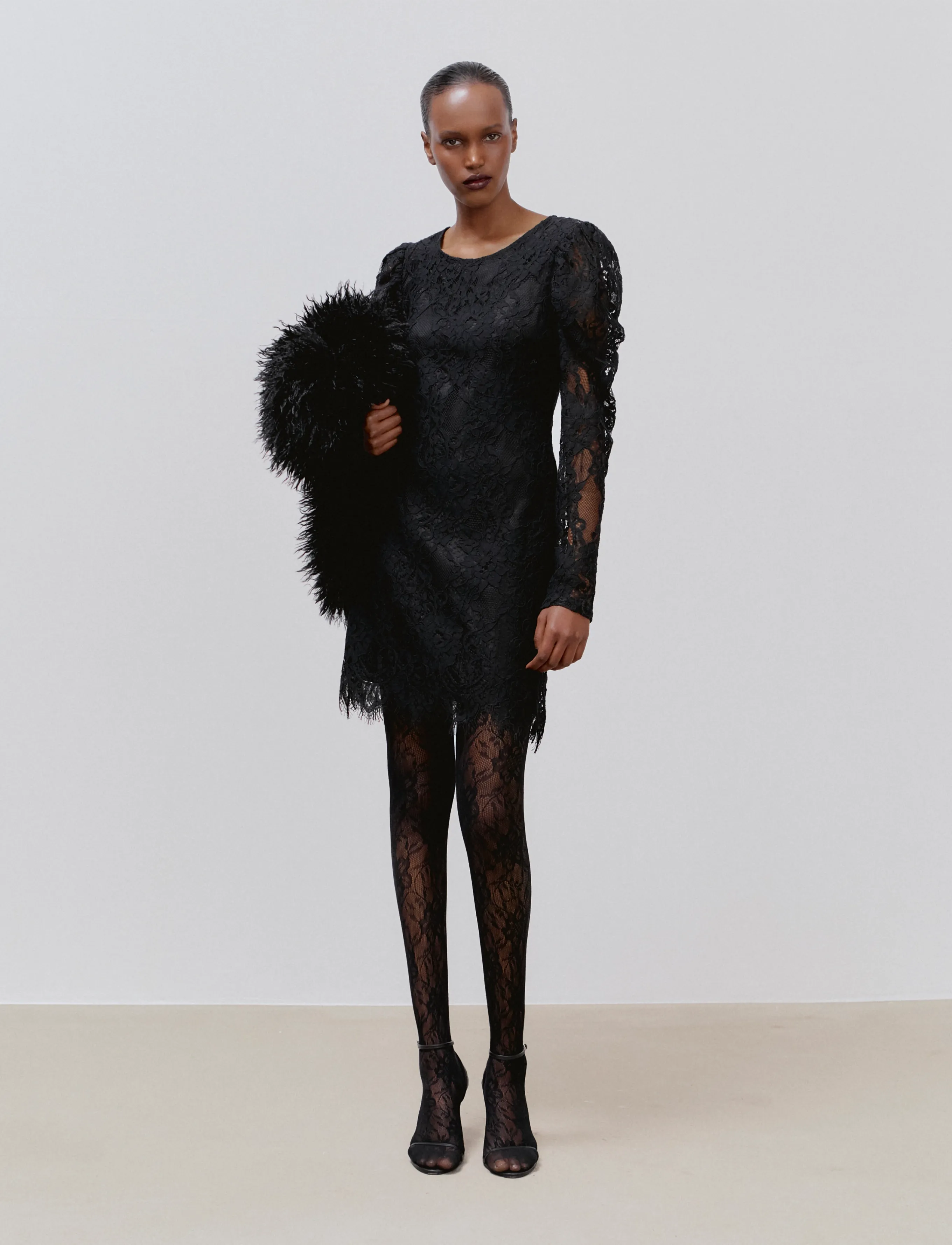 Ida Sjöstedt KAIA DRESS - Tøj - BLACK LACE / black