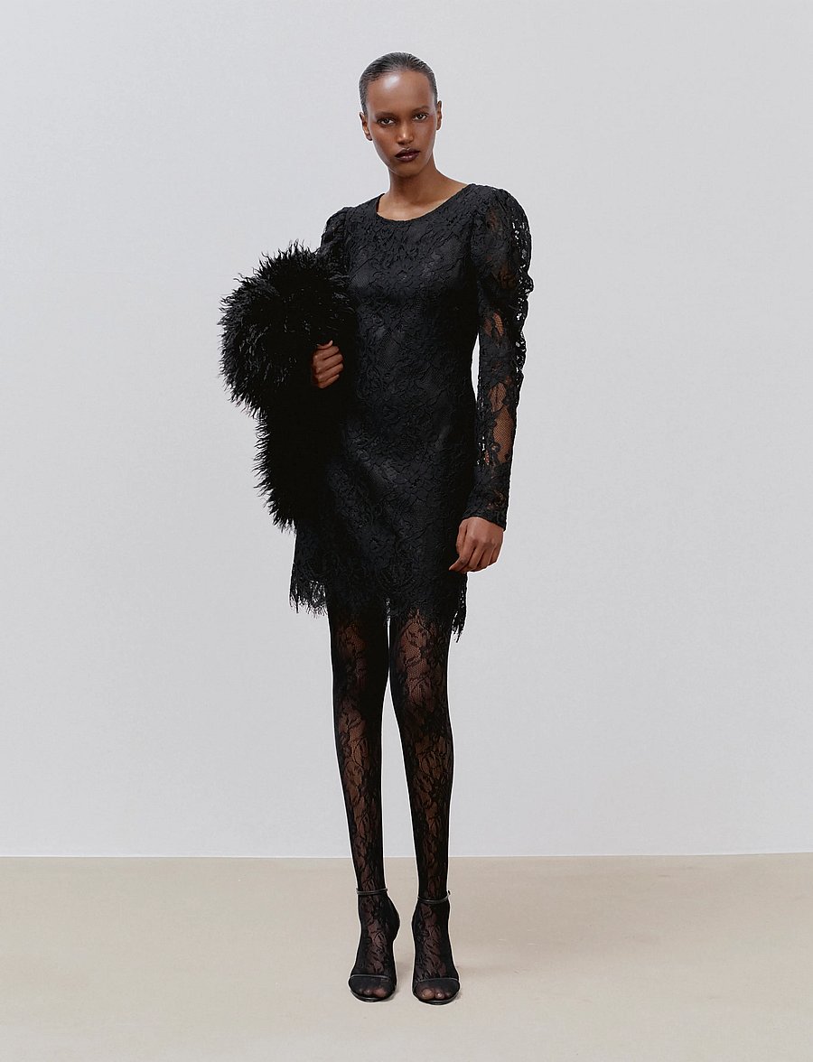 Ida Sjöstedt - KAIA DRESS - blondekjoler - black lace - 0