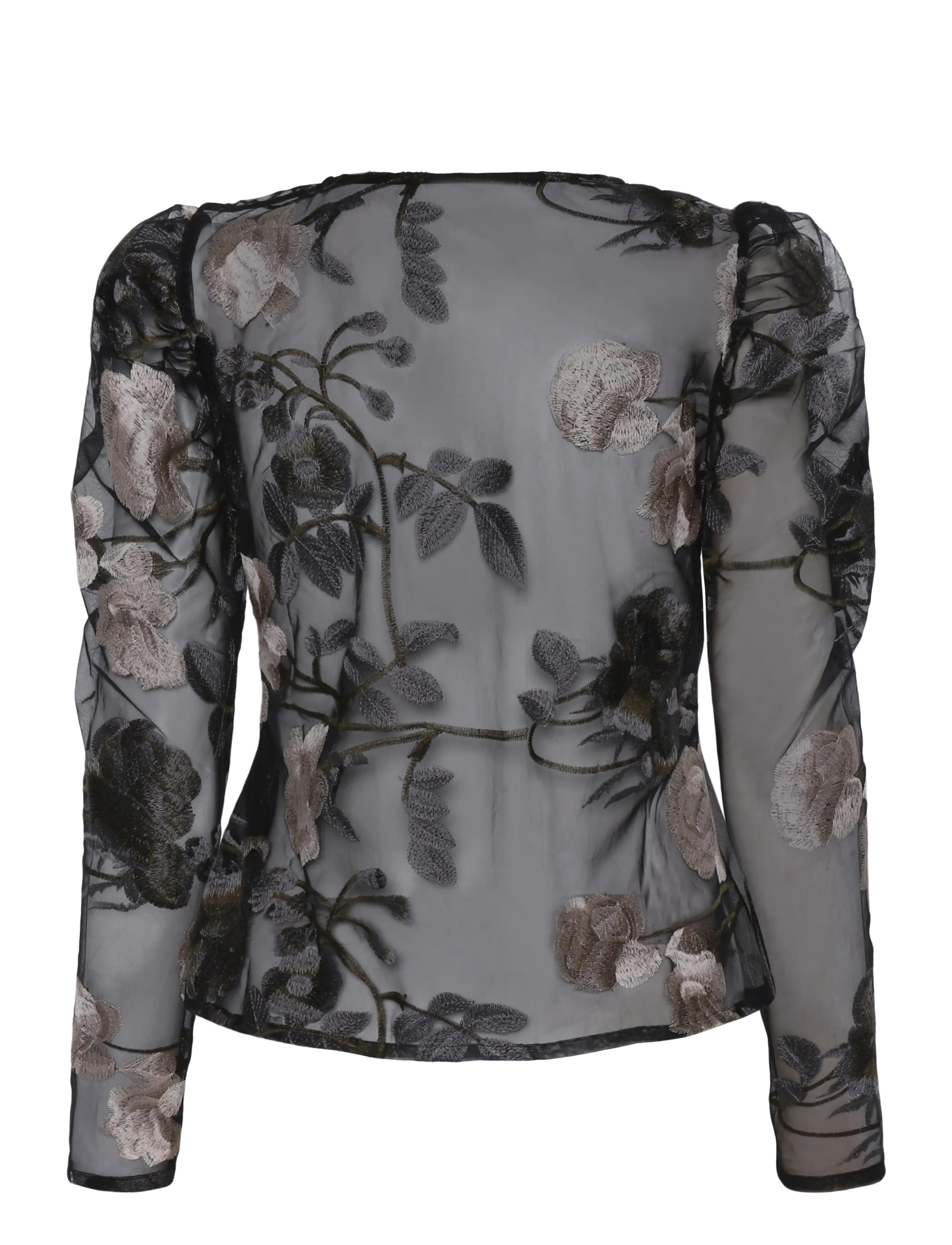 Ida Sjöstedt - MAXINE TOP - langärmlige tops - grey floral - 2