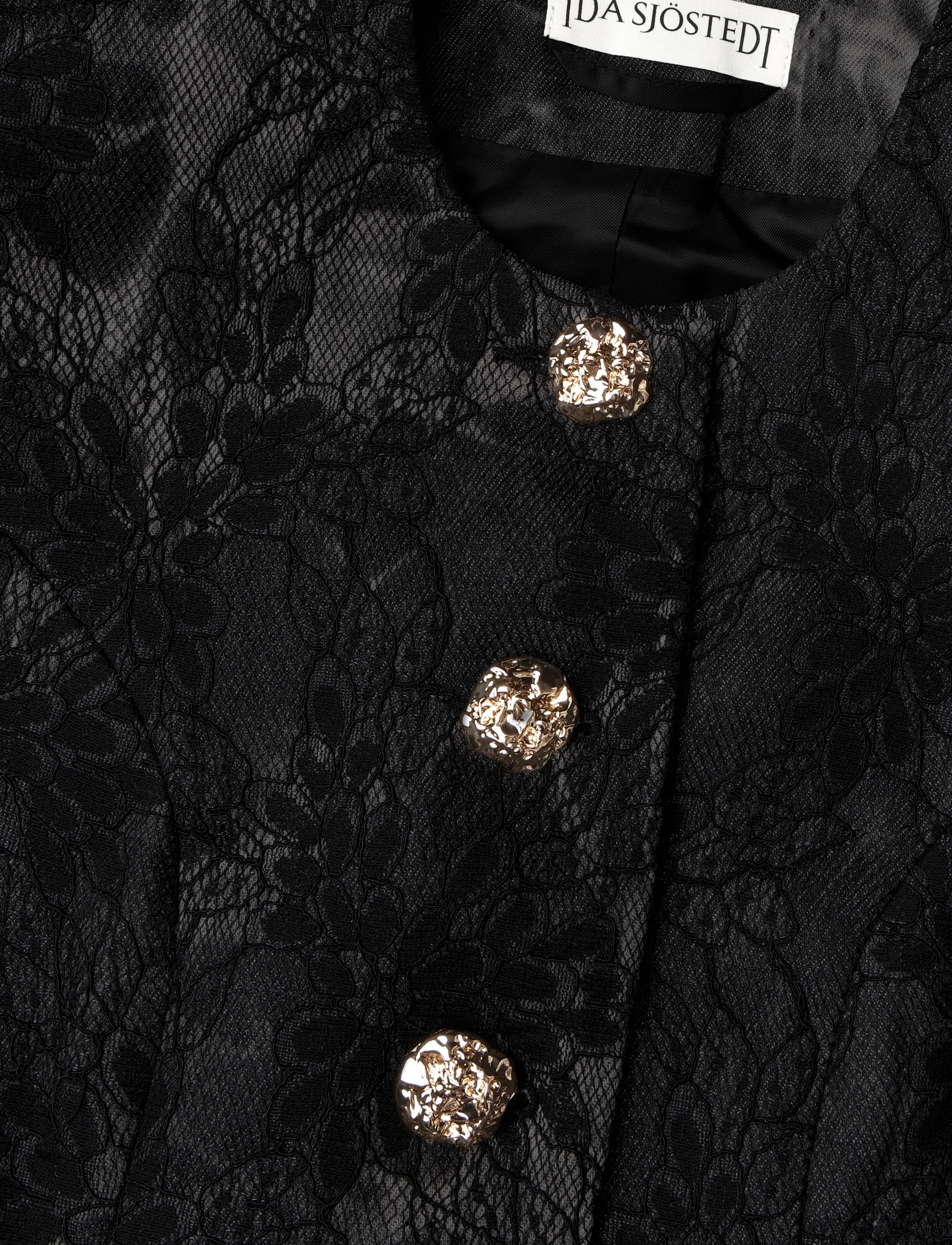 Ida Sjöstedt - FAYE JACKET - cropped-blazer - black tie dye - 3