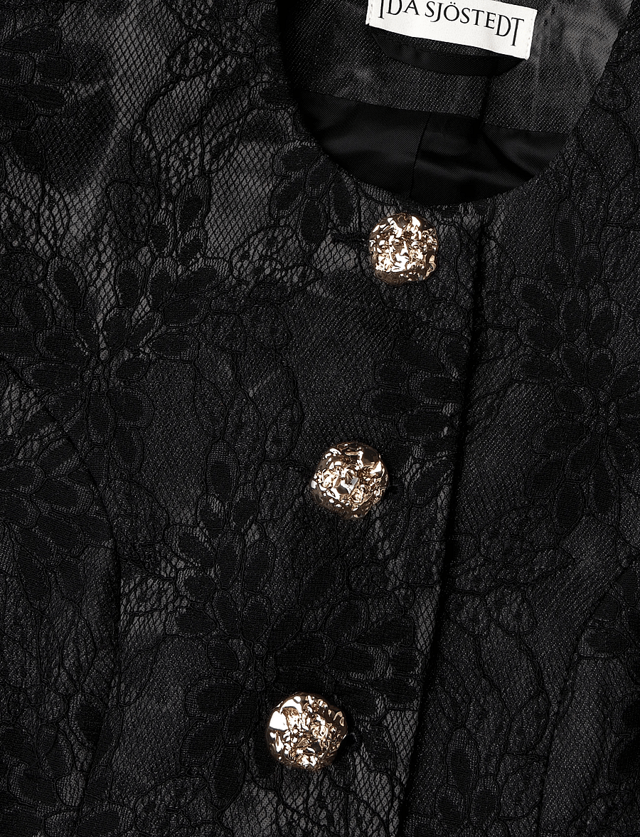 Ida Sjöstedt - FAYE JACKET - cropped-blazer - black tie dye - 3