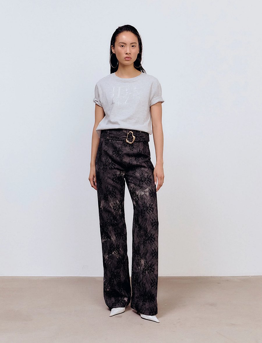 Ida Sjöstedt - SANDOVAL TROUSERS - hose mit geradem bein - black tie dye - 0