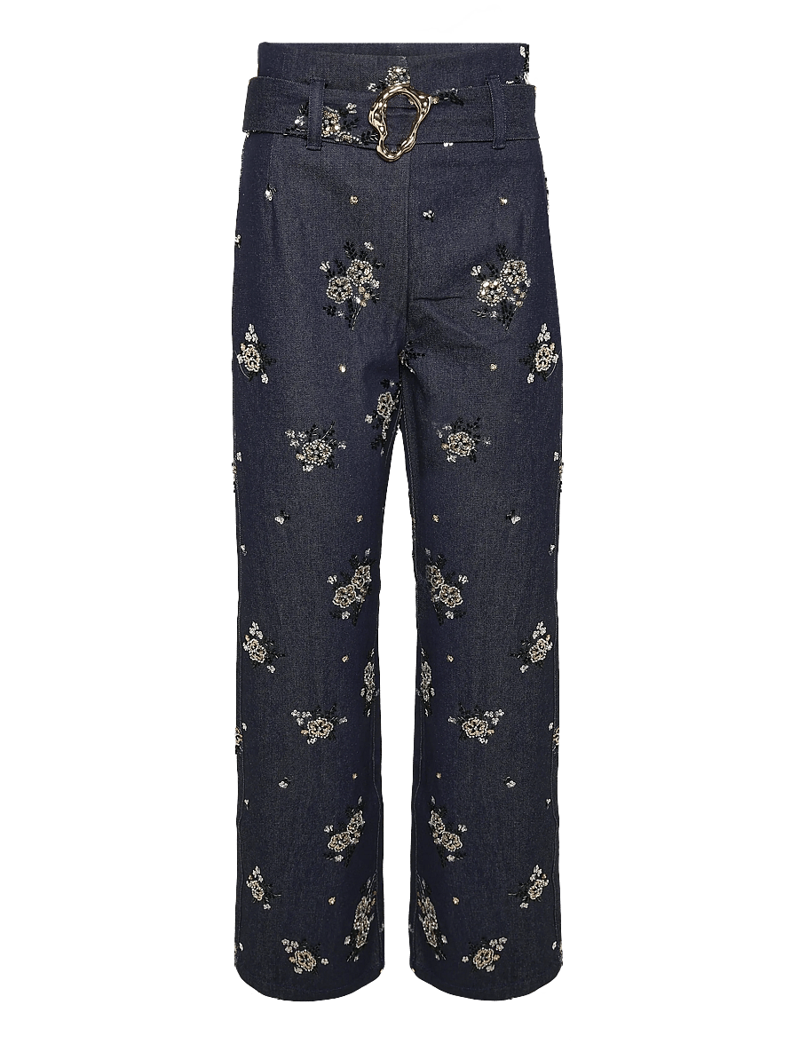Ida Sjöstedt - SANDOVAL TROUSERS - hose mit geradem bein - dark blue - 1