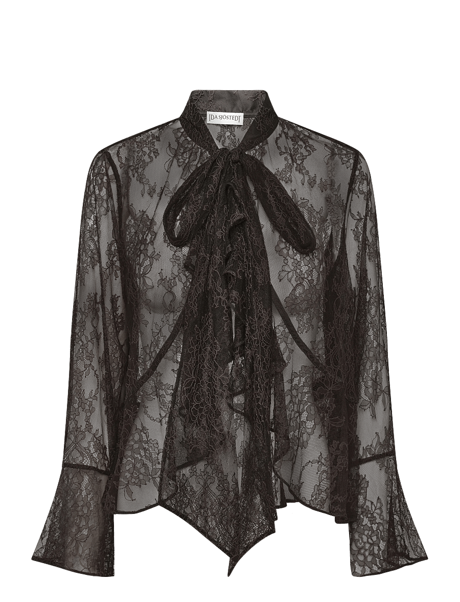 Ida Sjöstedt - ALLYSON BLOUSE - langærmede bluser - dark brown - 1