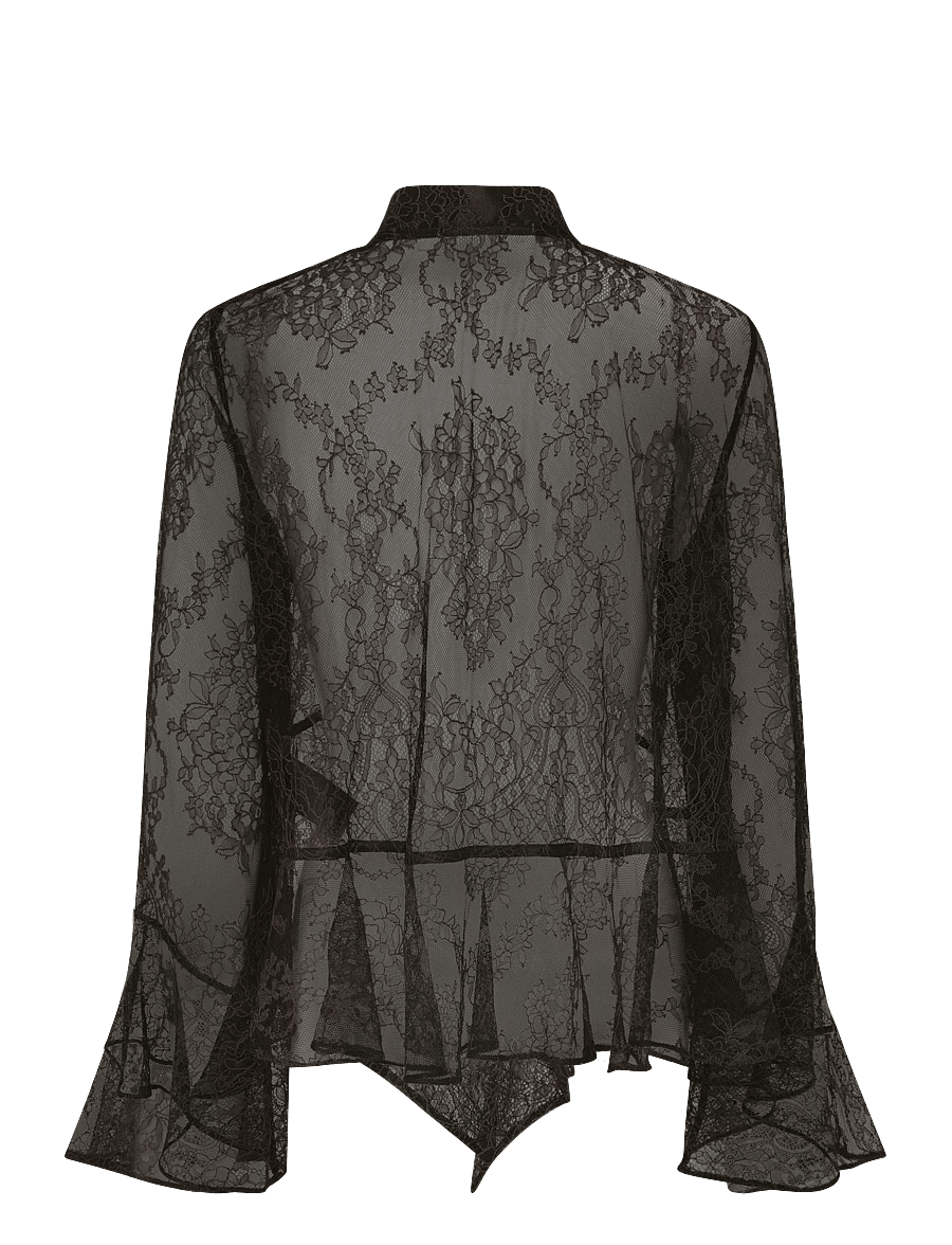 Ida Sjöstedt - ALLYSON BLOUSE - langærmede bluser - dark brown - 2