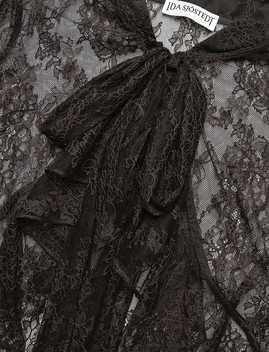 Ida Sjöstedt - ALLYSON BLOUSE - langærmede bluser - dark brown - 3