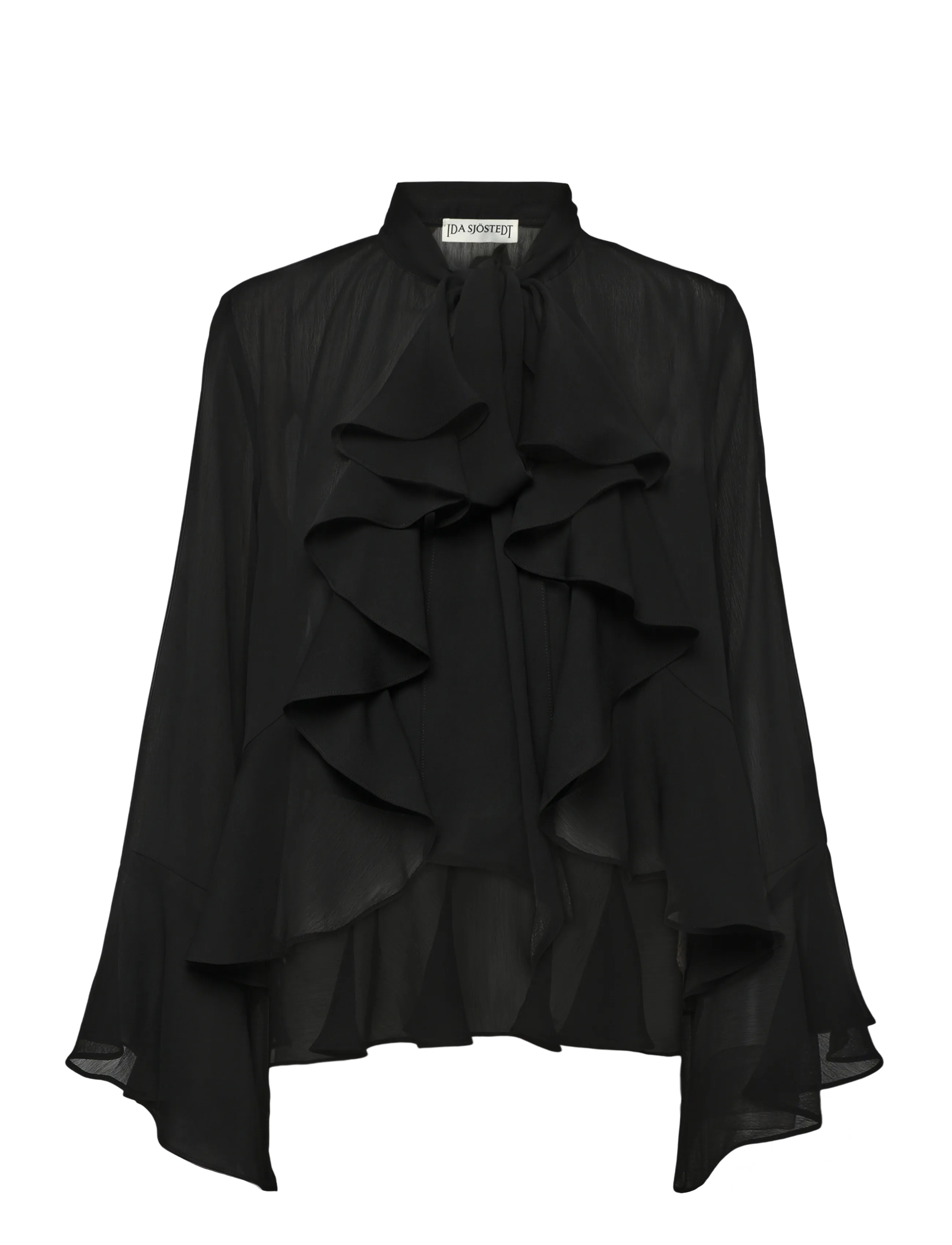 Ida Sjöstedt - ALLYSON BLOUSE - long sleeved blouses - black - 1