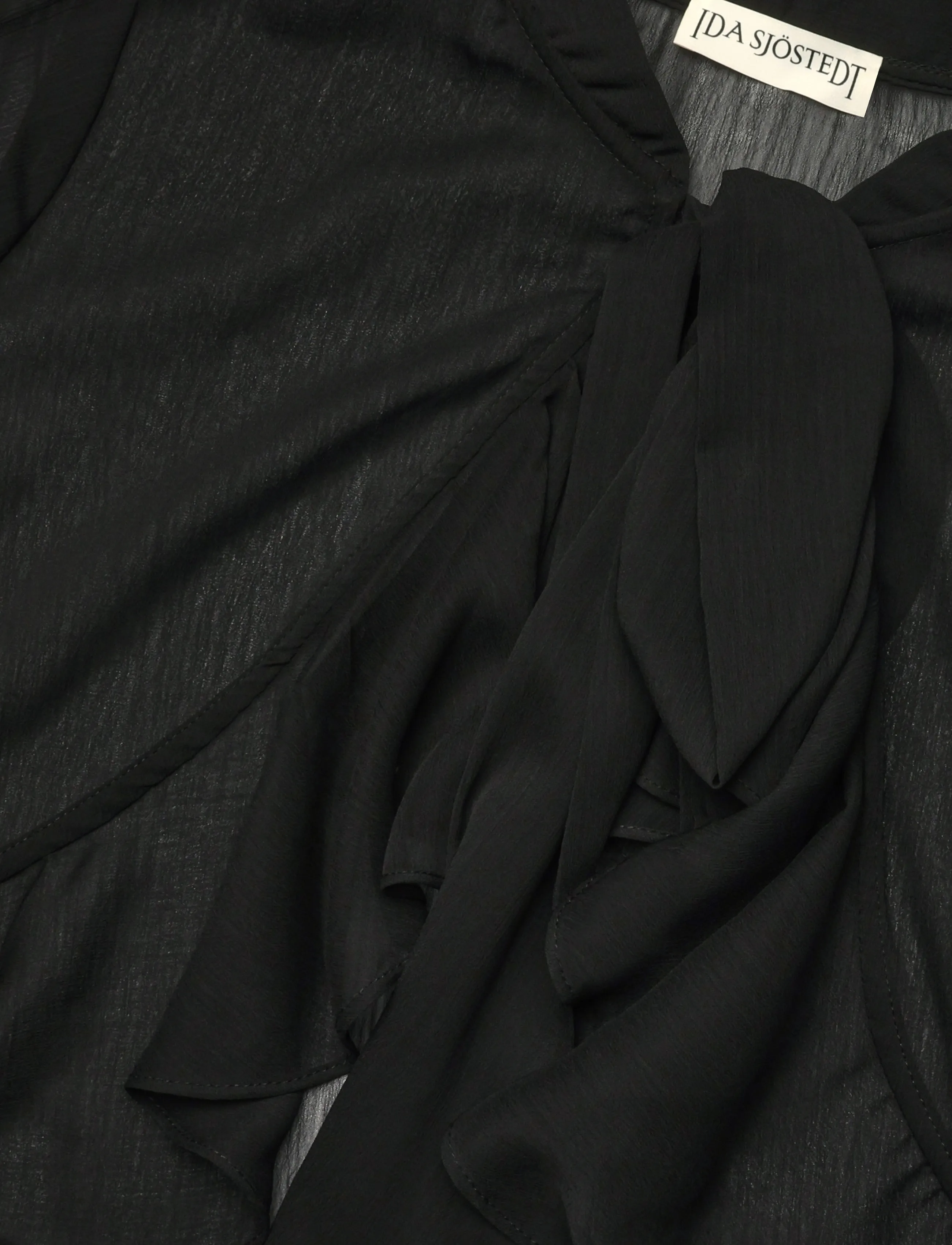 Ida Sjöstedt - ALLYSON BLOUSE - long sleeved blouses - black - 3