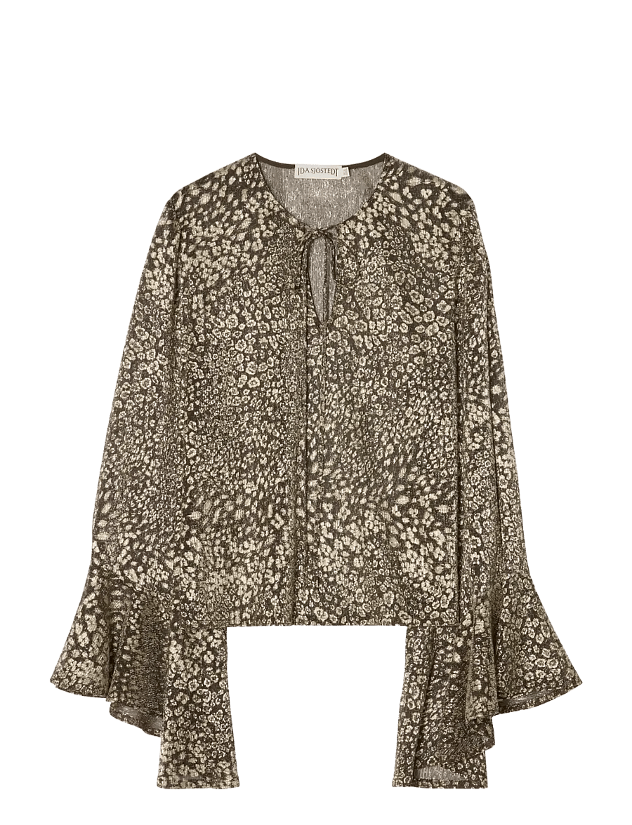 Ida Sjöstedt - JENNIFER BLOUSE - langærmede bluser - gold brown shimmer - 1