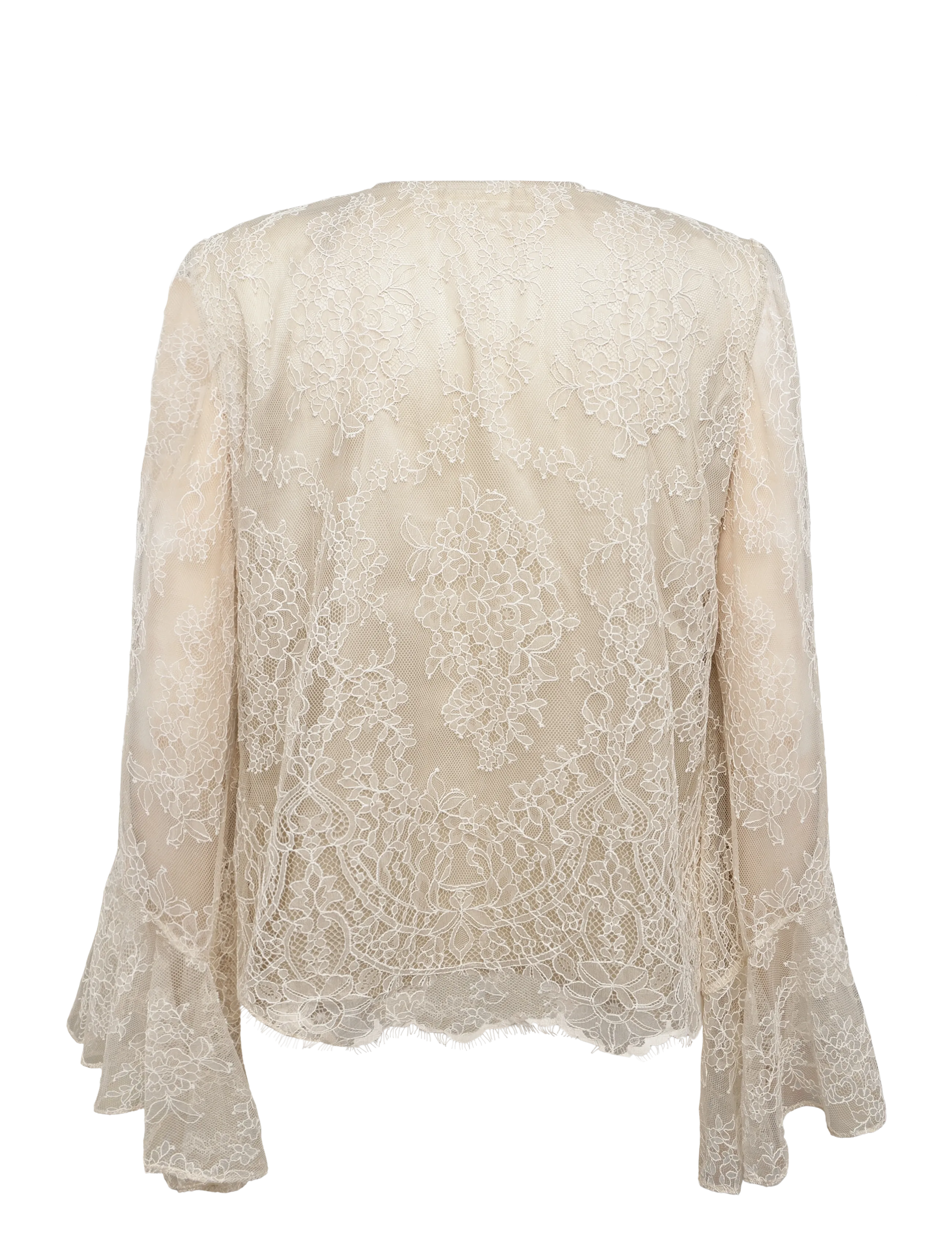 Ida Sjöstedt - L JENNIFER BLOUSE - långärmade blusar - light beige (lined) - 2