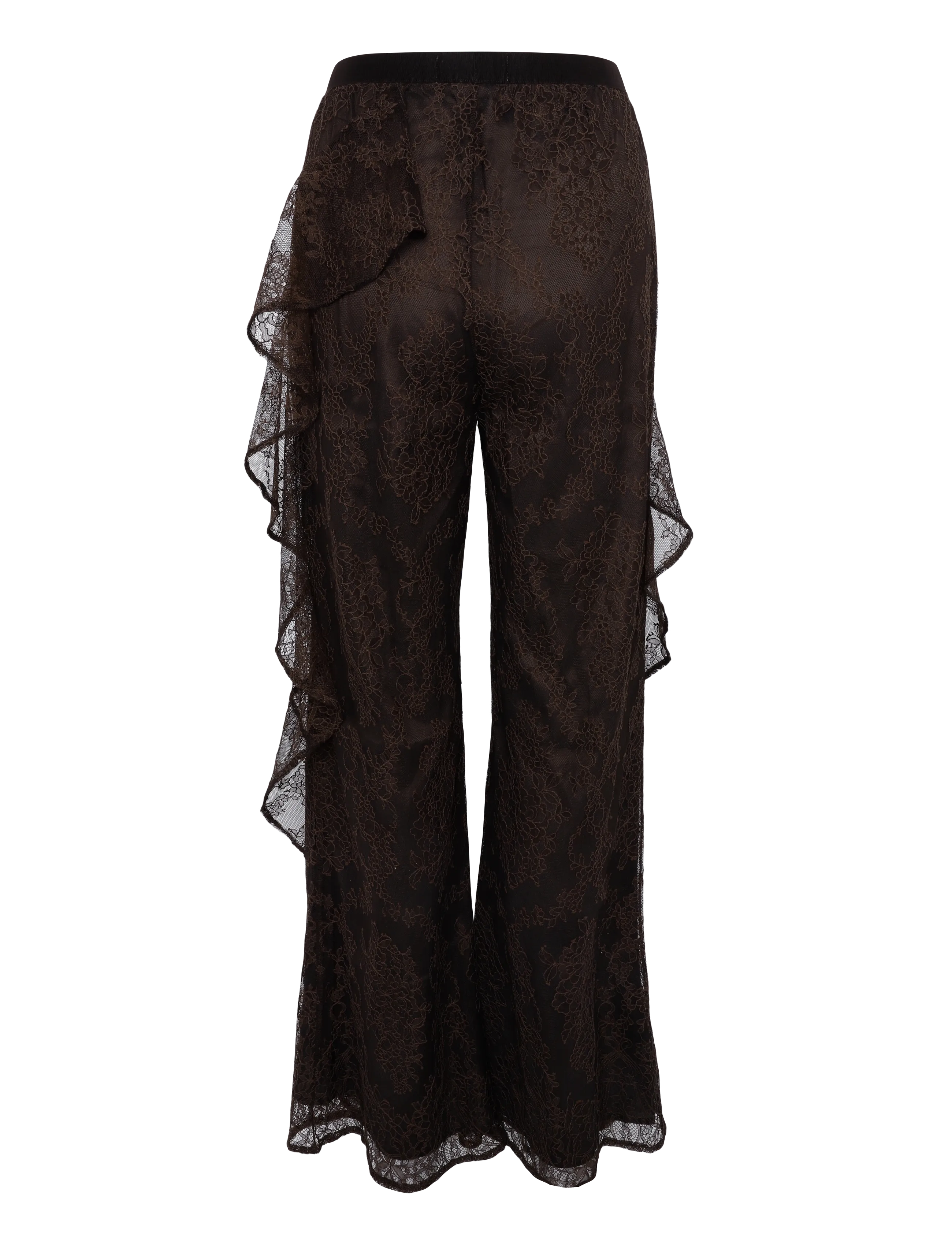 Ida Sjöstedt - ELIANA TROUSERS - hosen mit weitem bein - dark brown - 2