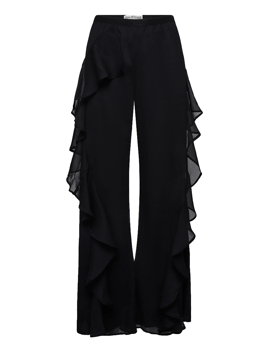 Ida Sjöstedt - ELIANA TROUSERS - schlaghosen - black - 1