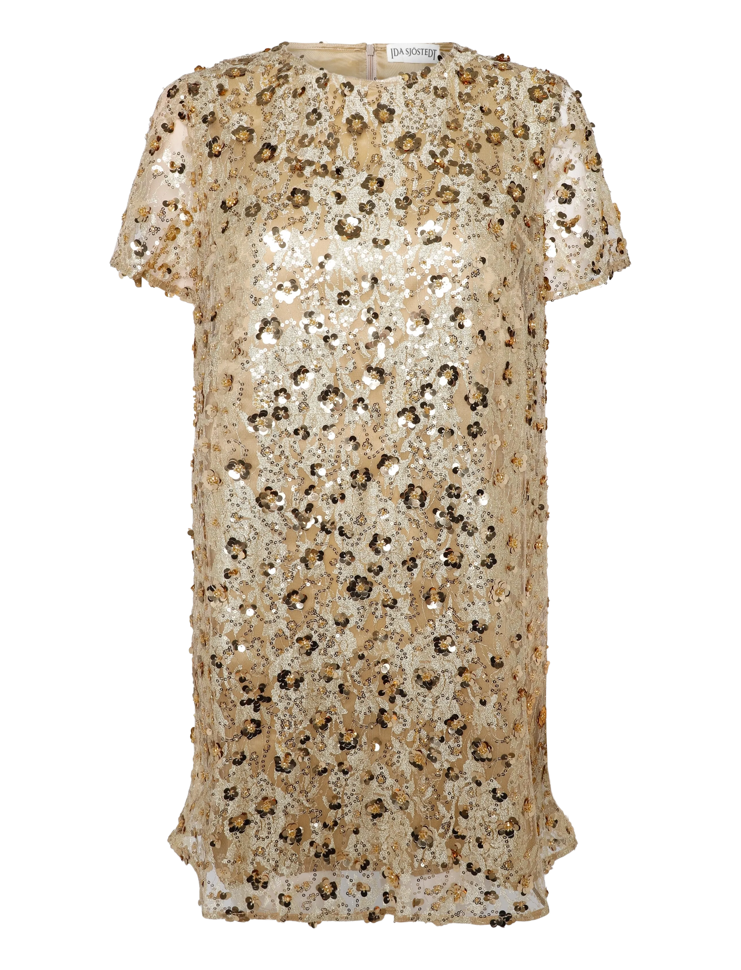 Ida Sjöstedt Laverne Dress, Damen, Paillettenkleid, Gold, Gr: 44