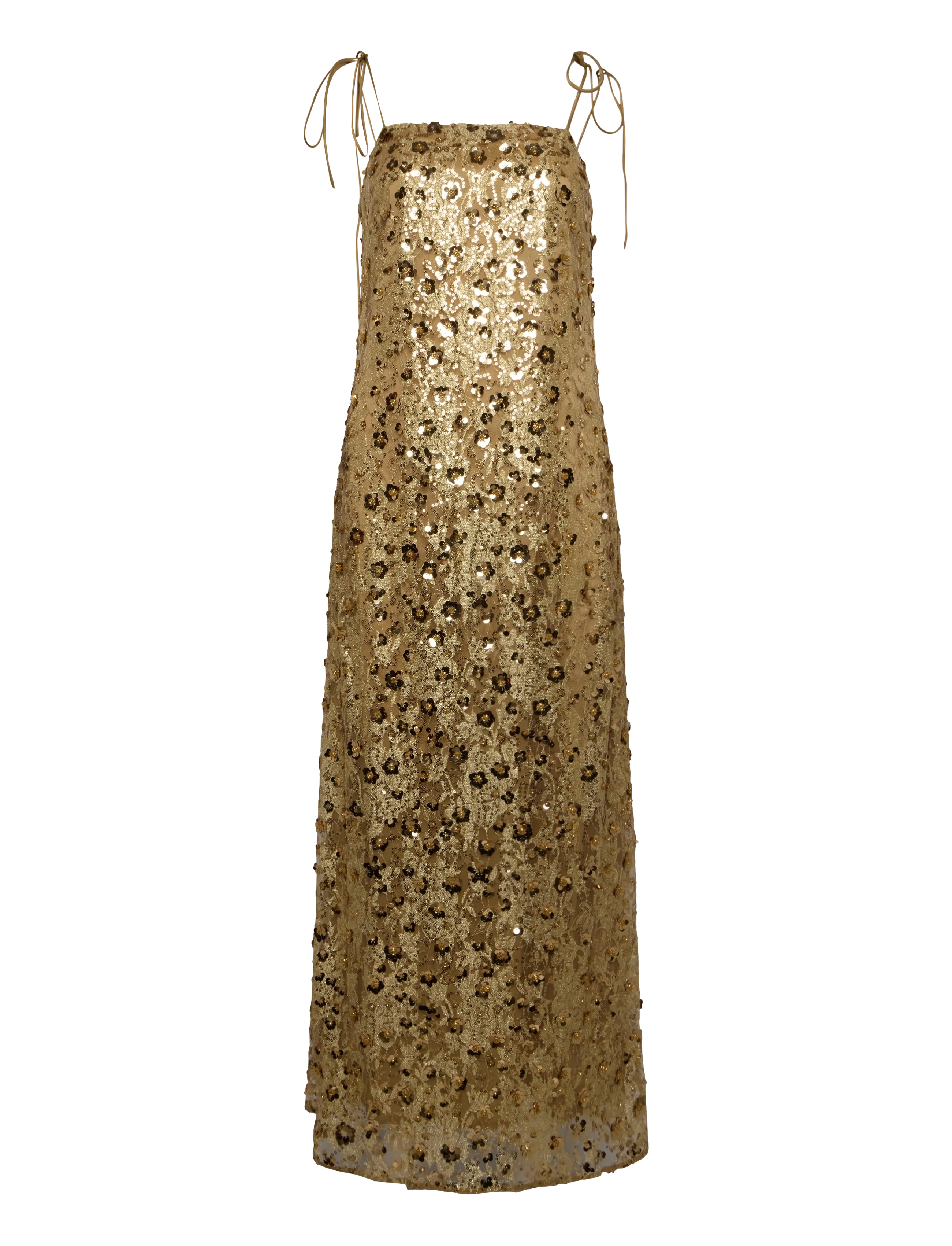 Ida Sjöstedt - L VERA DRESS - gold (lined) - 1