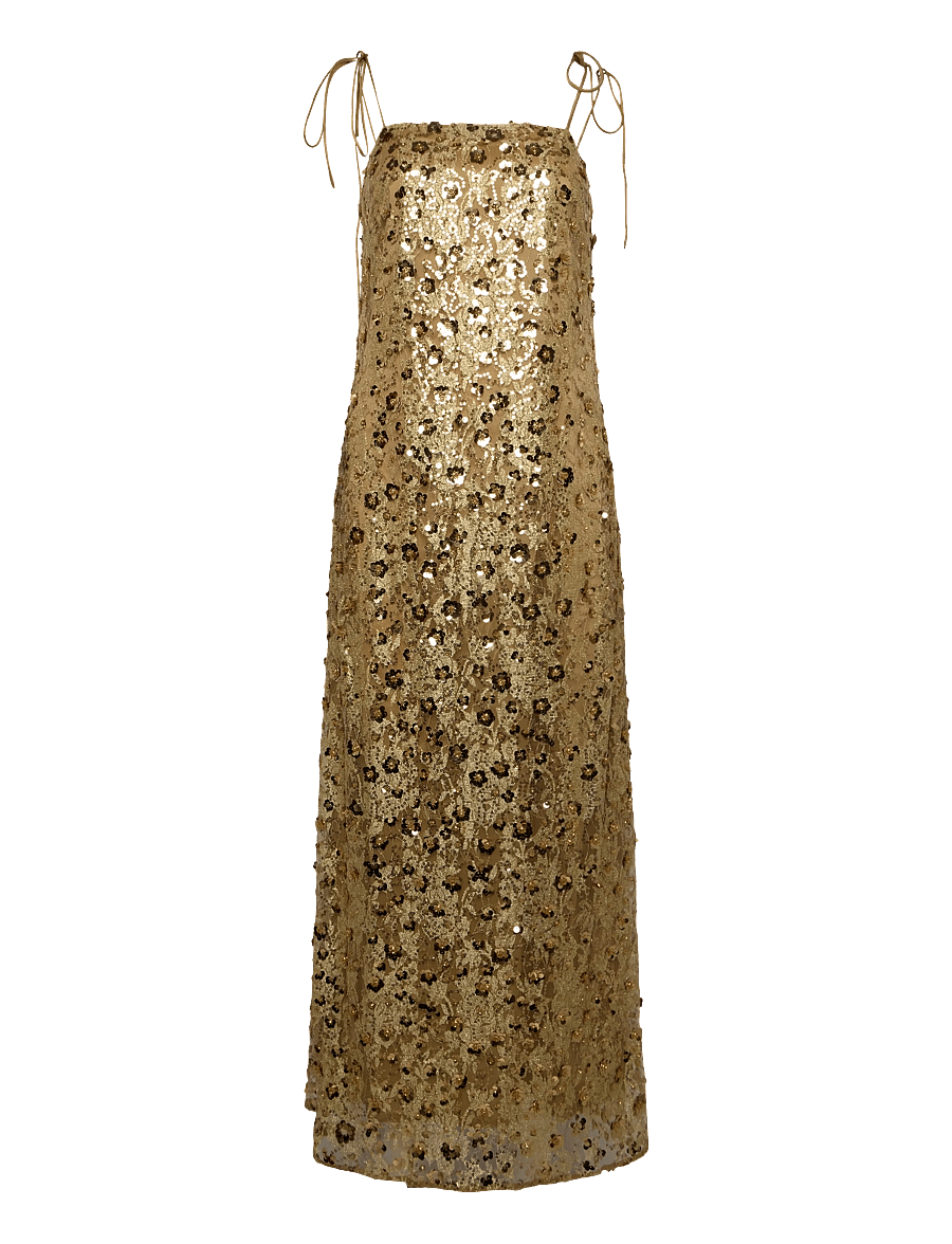 Ida Sjöstedt - L VERA DRESS - kokteilikleidid - gold (lined) - 1