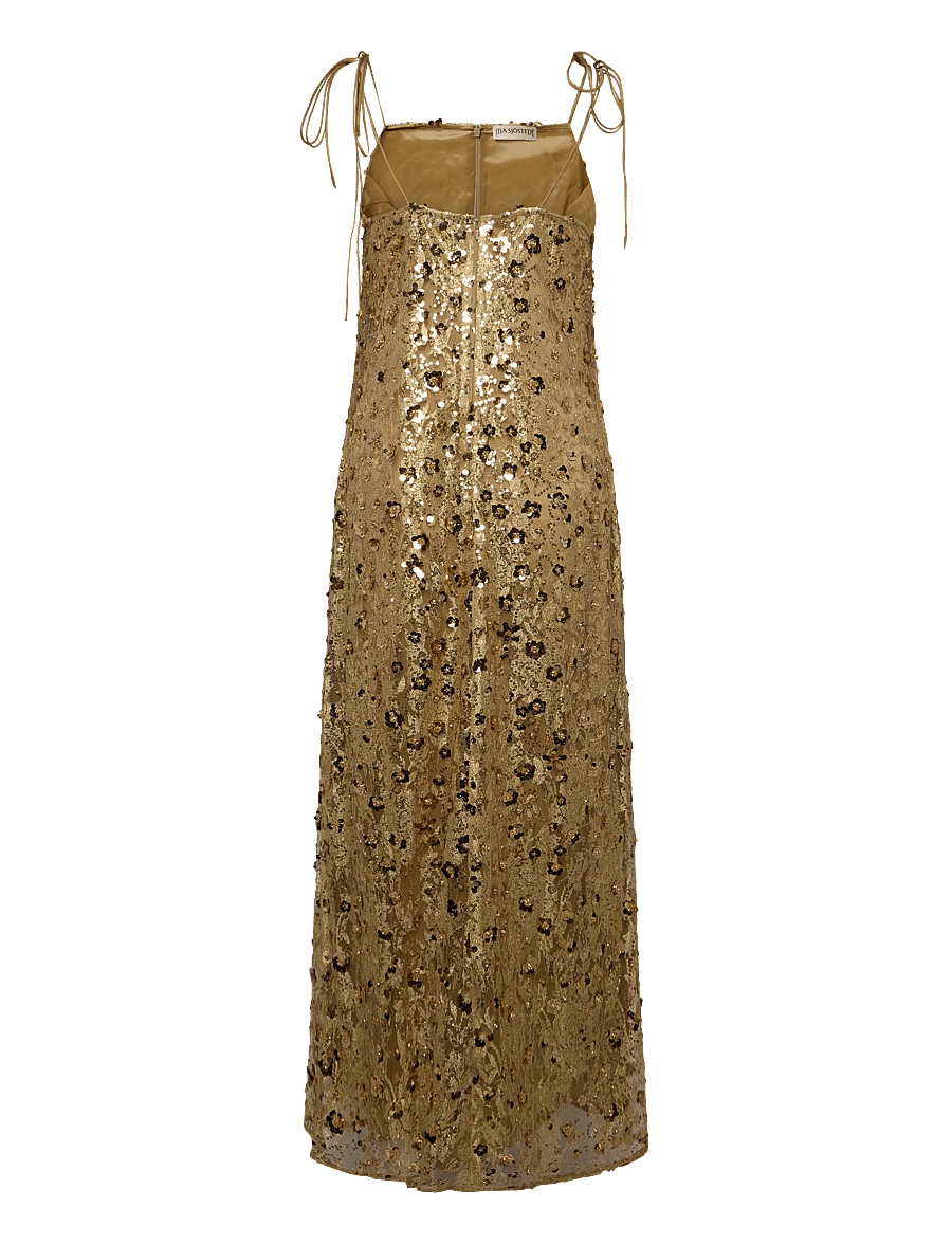 Ida Sjöstedt - L VERA DRESS - kokteilikleidid - gold (lined) - 2