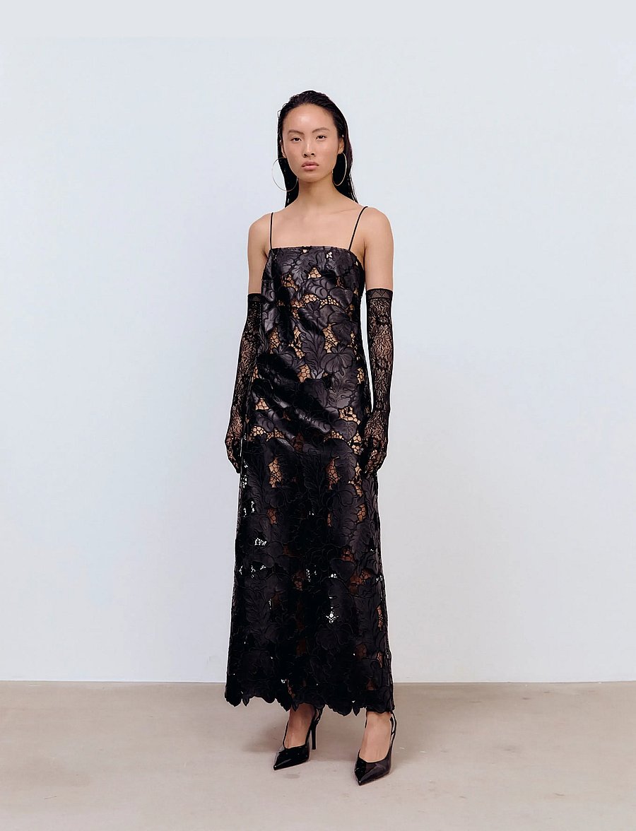 Ida Sjöstedt - VERA DRESS - spetsklänningar - black - 0