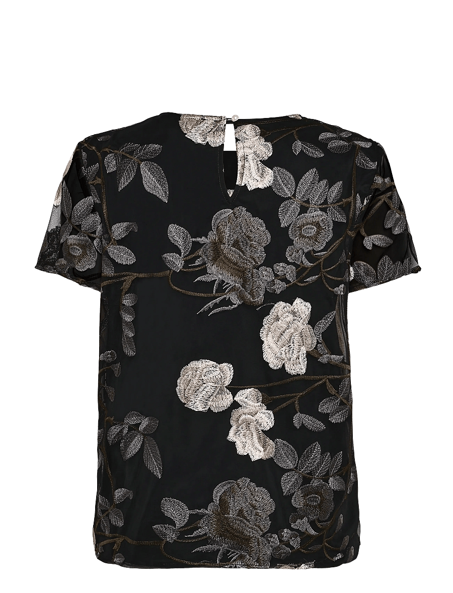 Ida Sjöstedt - L LUCY TOP - t-särgid - grey floral (lined) - 2