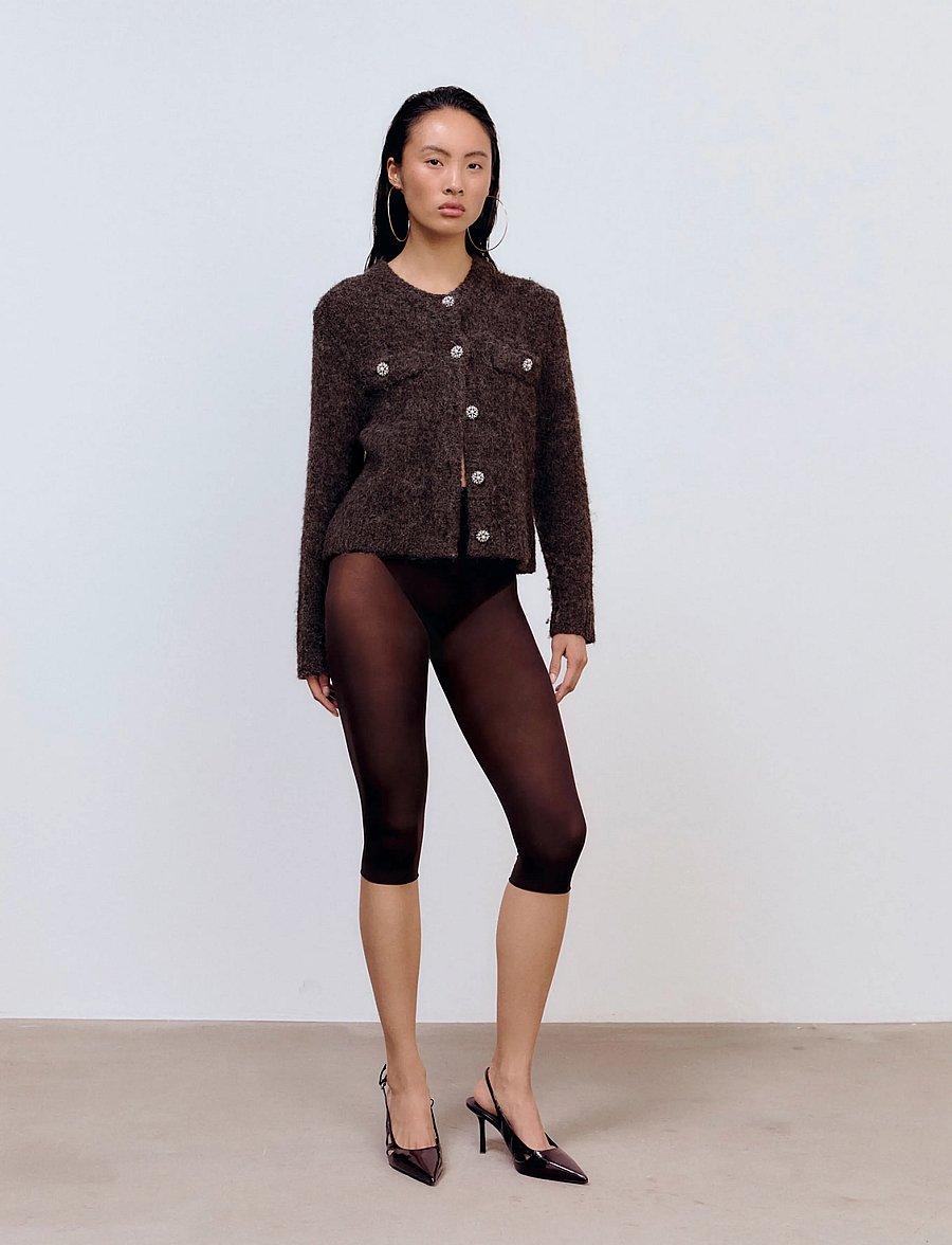 Ida Sjöstedt - JADEN CARDIGAN - cardigans - brown black - 0