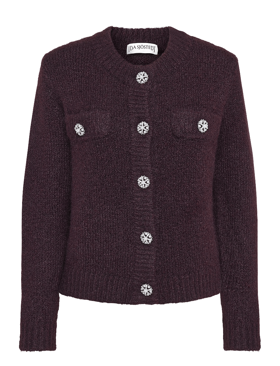 Ida Sjöstedt - JADEN CARDIGAN - koftor - burgundy - 1