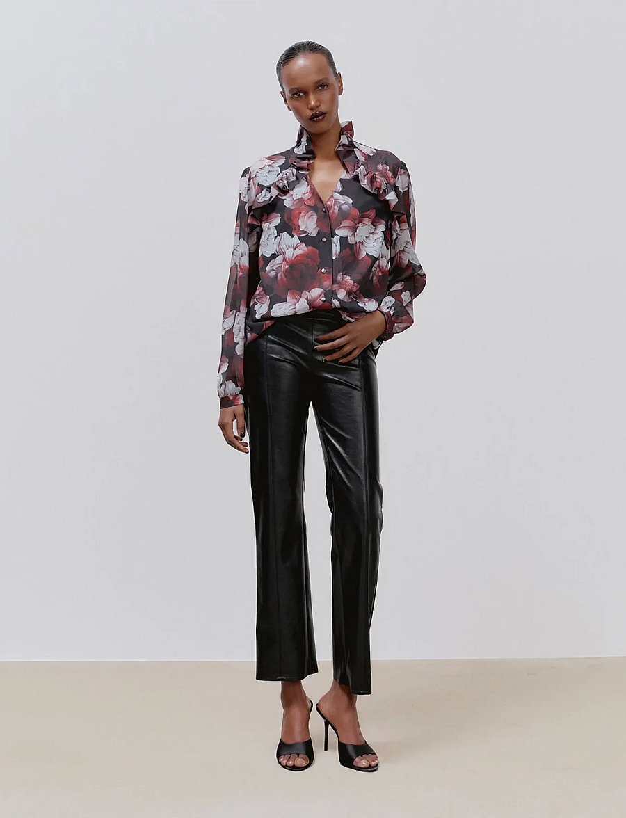 Ida Sjöstedt - PHOENIX TROUSERS - schlaghosen - black - 0