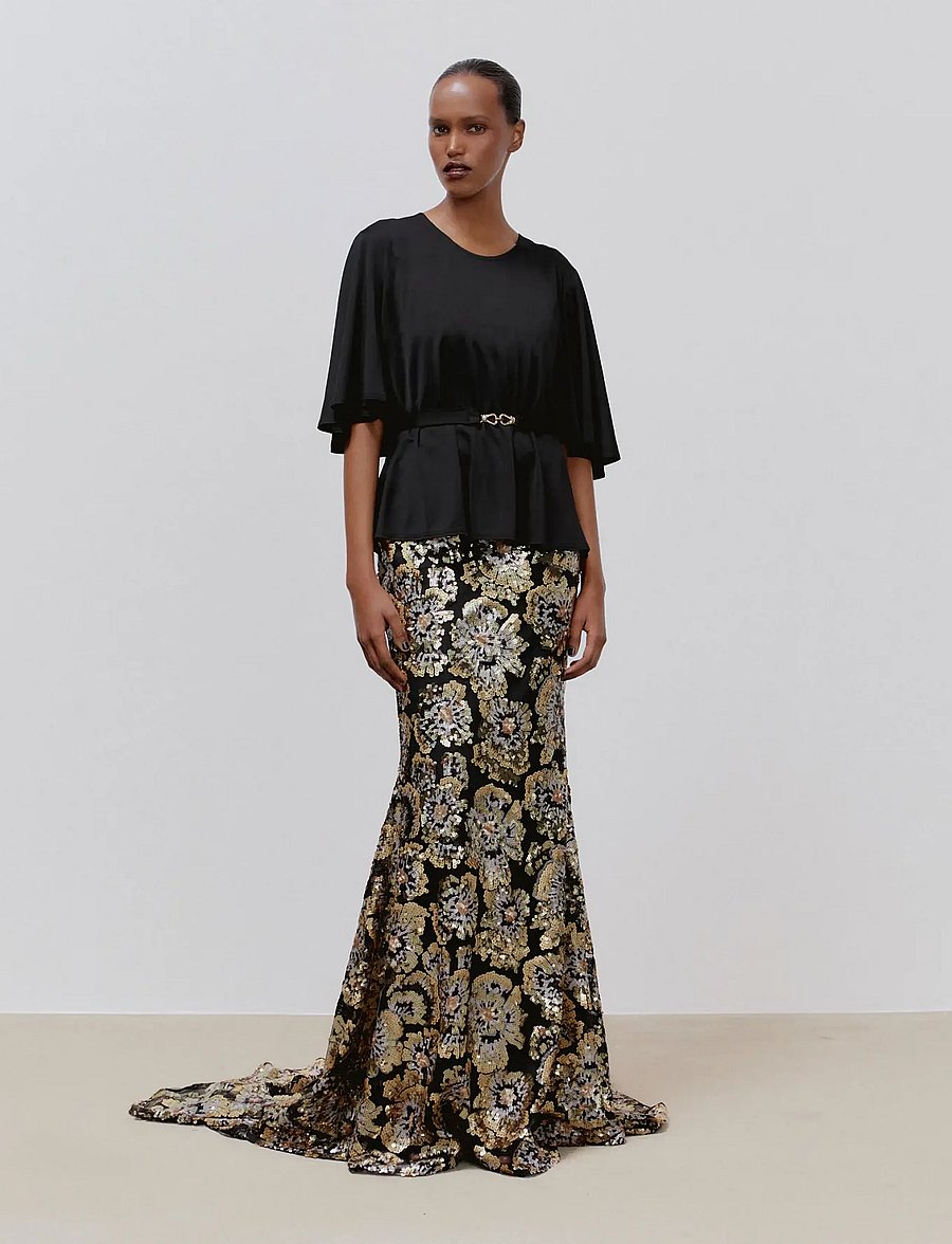 Ida Sjöstedt - GAIA TOP - kortærmede bluser - black - 0