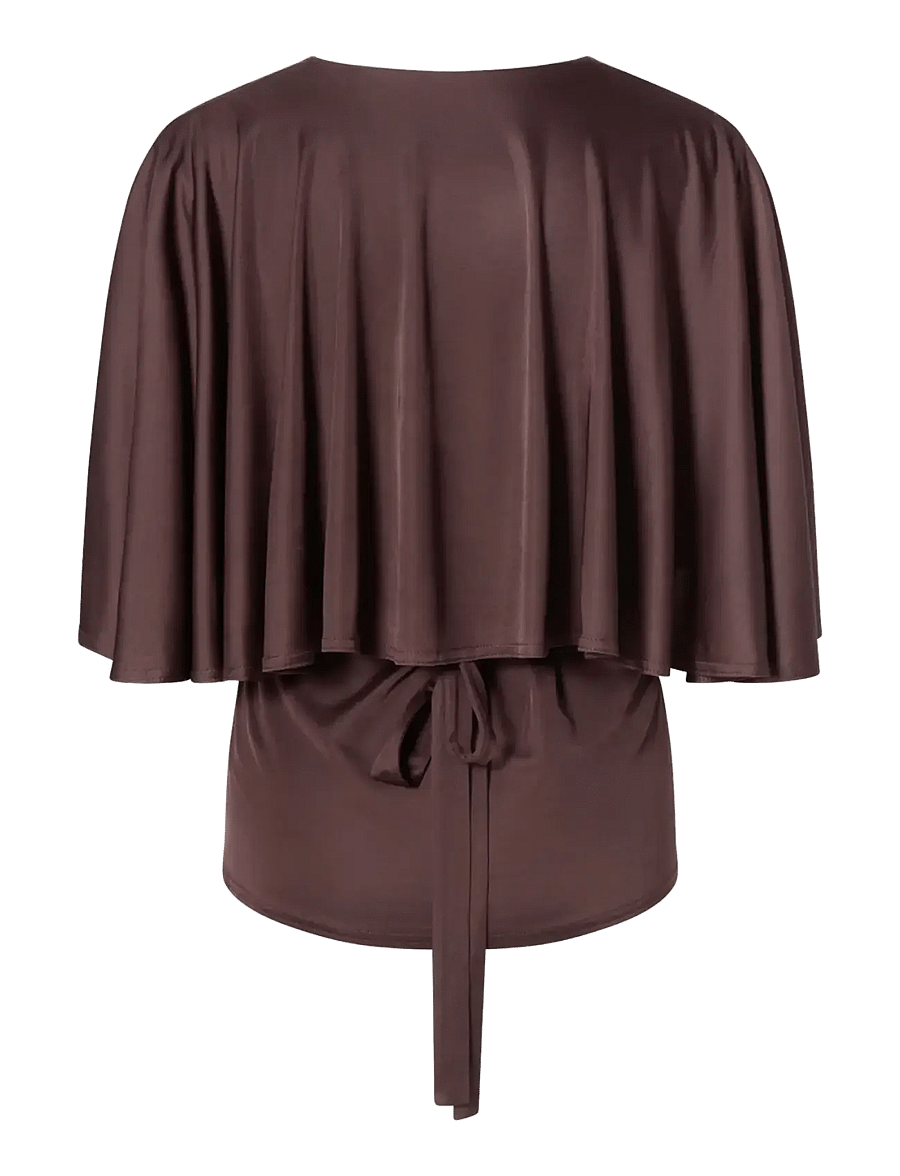 Ida Sjöstedt - GAIA TOP - kurzärmelige blusen - dark brown - 2