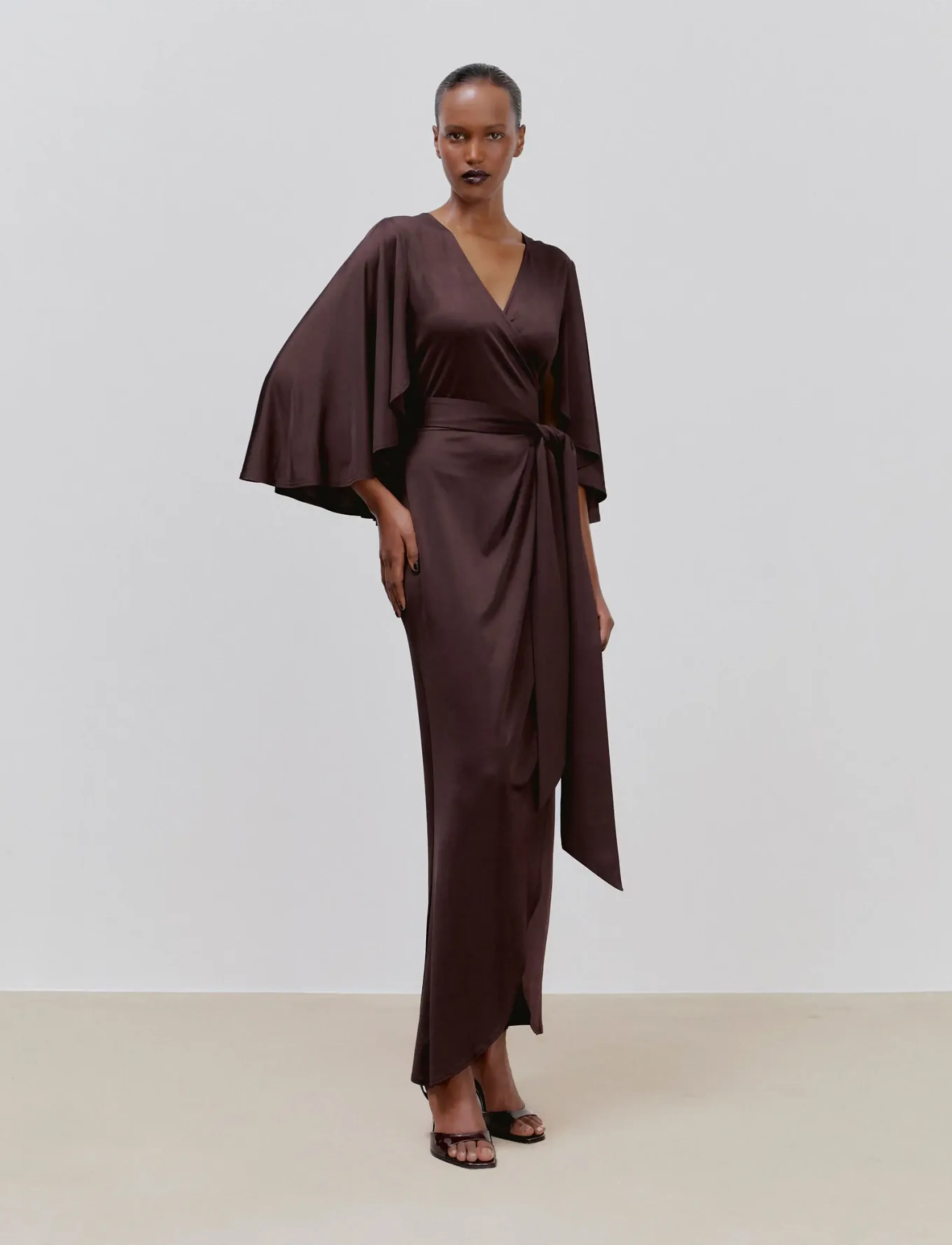 Ida Sjöstedt - CYNTHIA DRESS - Õhtukleidid - dark brown - 0