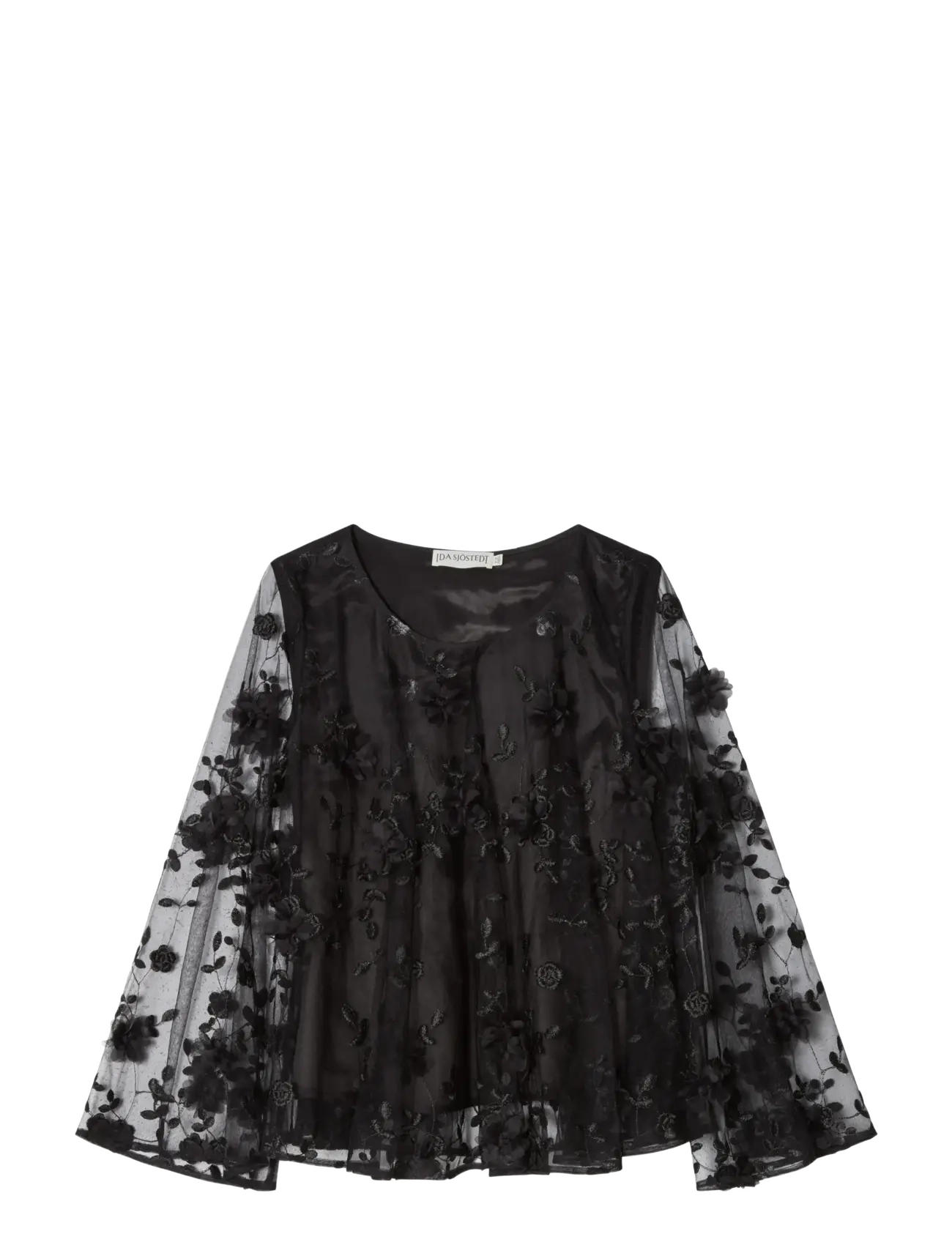 Ida Sjöstedt - SAMANTHA TOP - long sleeved blouses - black - 1