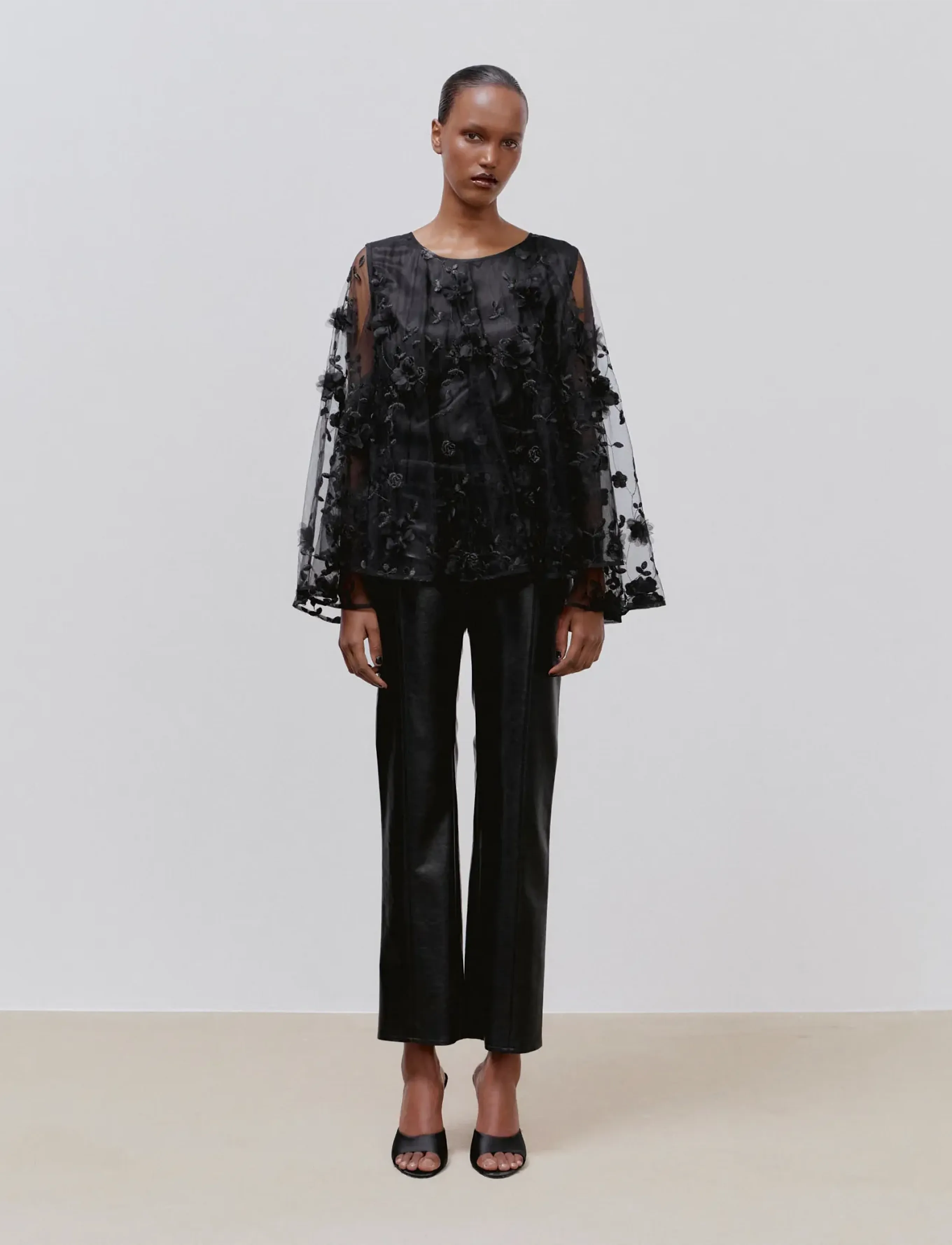 Ida Sjöstedt SAMANTHA TOP - Blouses - BLACK / black