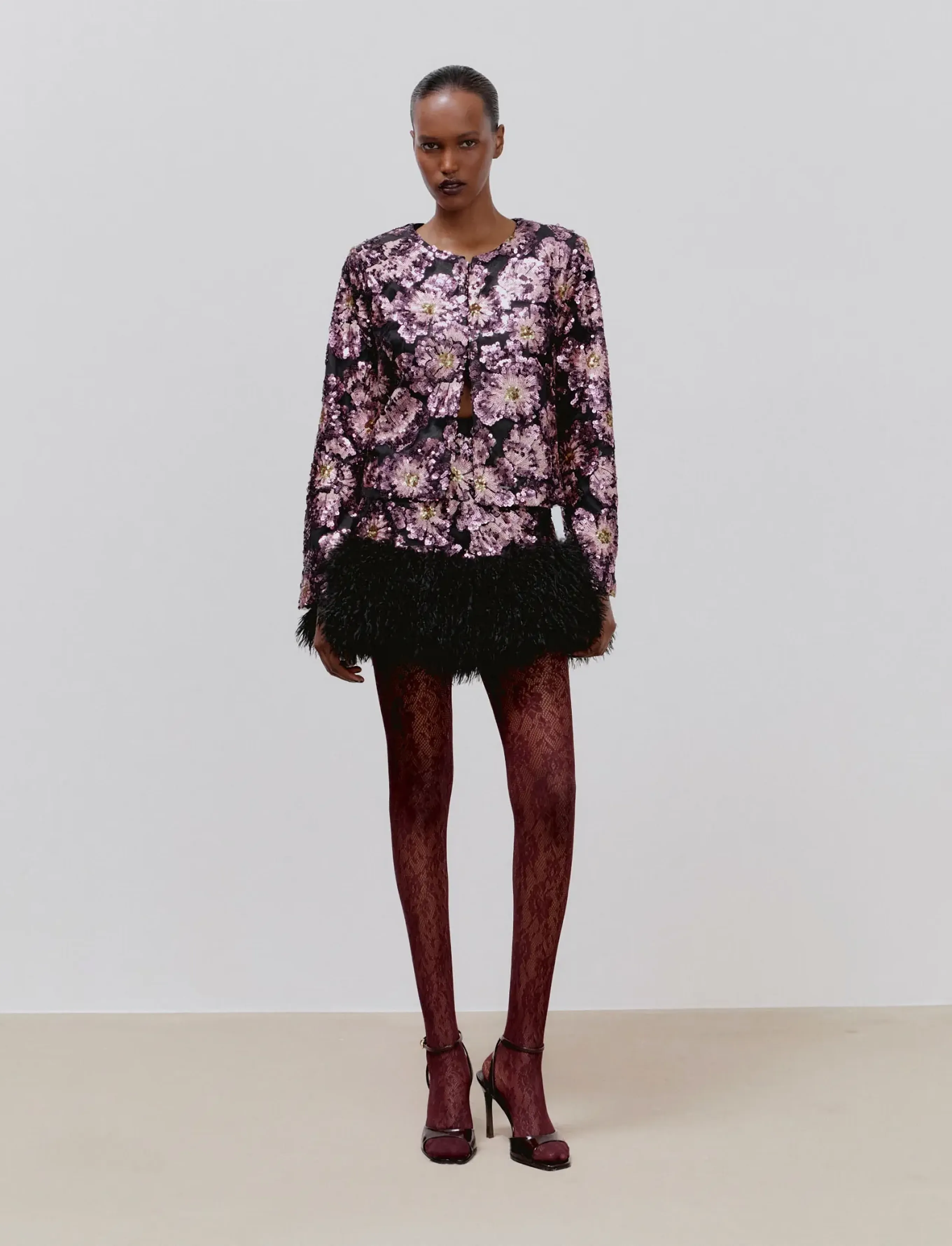 Ida Sjöstedt - DREWIE SKIRT - litritega seelikud - plum/black - 0