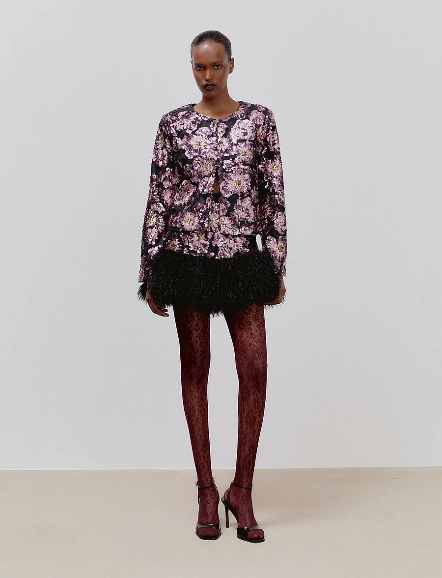 Ida Sjöstedt - DREWIE SKIRT - litritega seelikud - plum/black - 0
