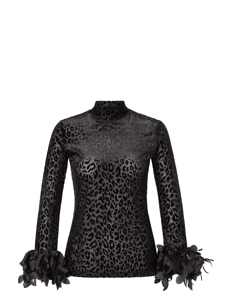 Ida Sjöstedt - NIKI TOP - långärmade blusar - black - 1