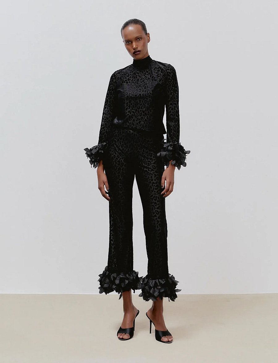 Ida Sjöstedt - NIKI TOP - långärmade blusar - black - 0