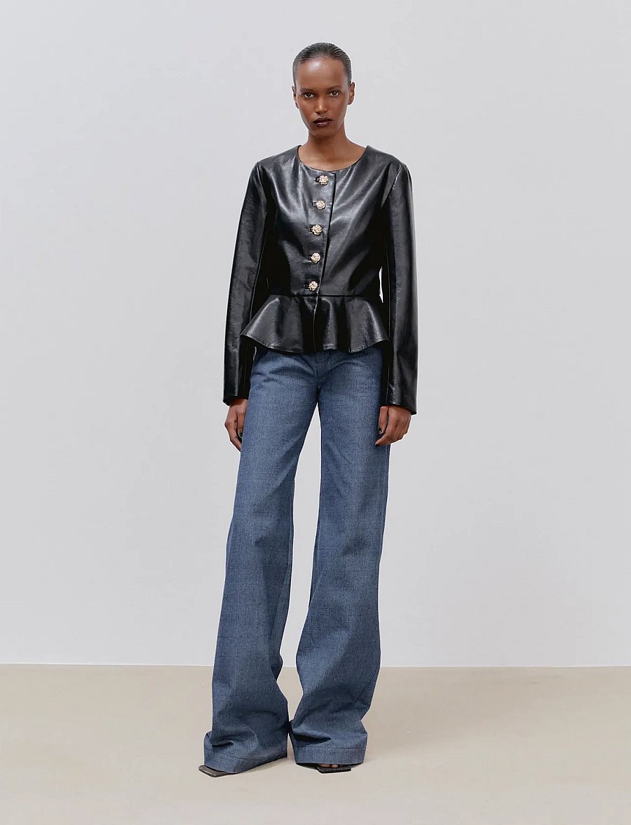Ida Sjöstedt - DEBBIE TROUSERS - laia säärega teksad - blue wash - 0