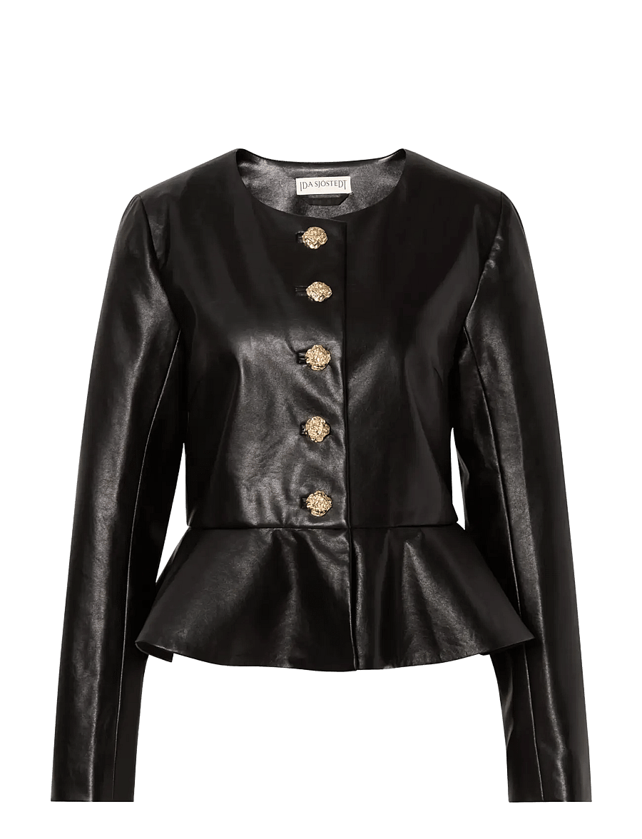 Ida Sjöstedt - EVIE JACKET - lederjacken - black - 1