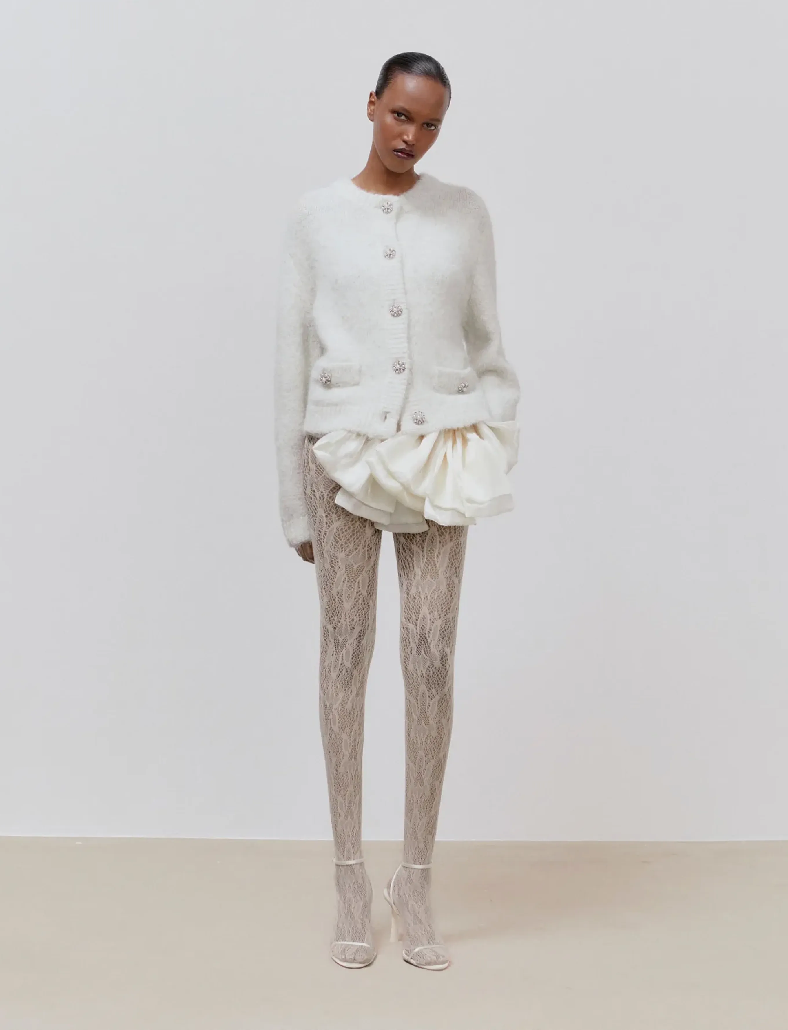 Ida Sjöstedt - KRISTIN CARDIGAN - cardigans - silver white - 0