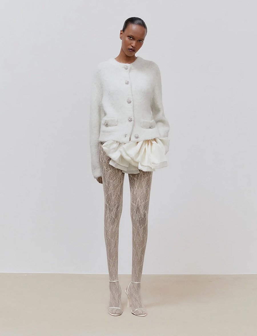 Ida Sjöstedt - KRISTIN CARDIGAN - cardigans - silver white - 0