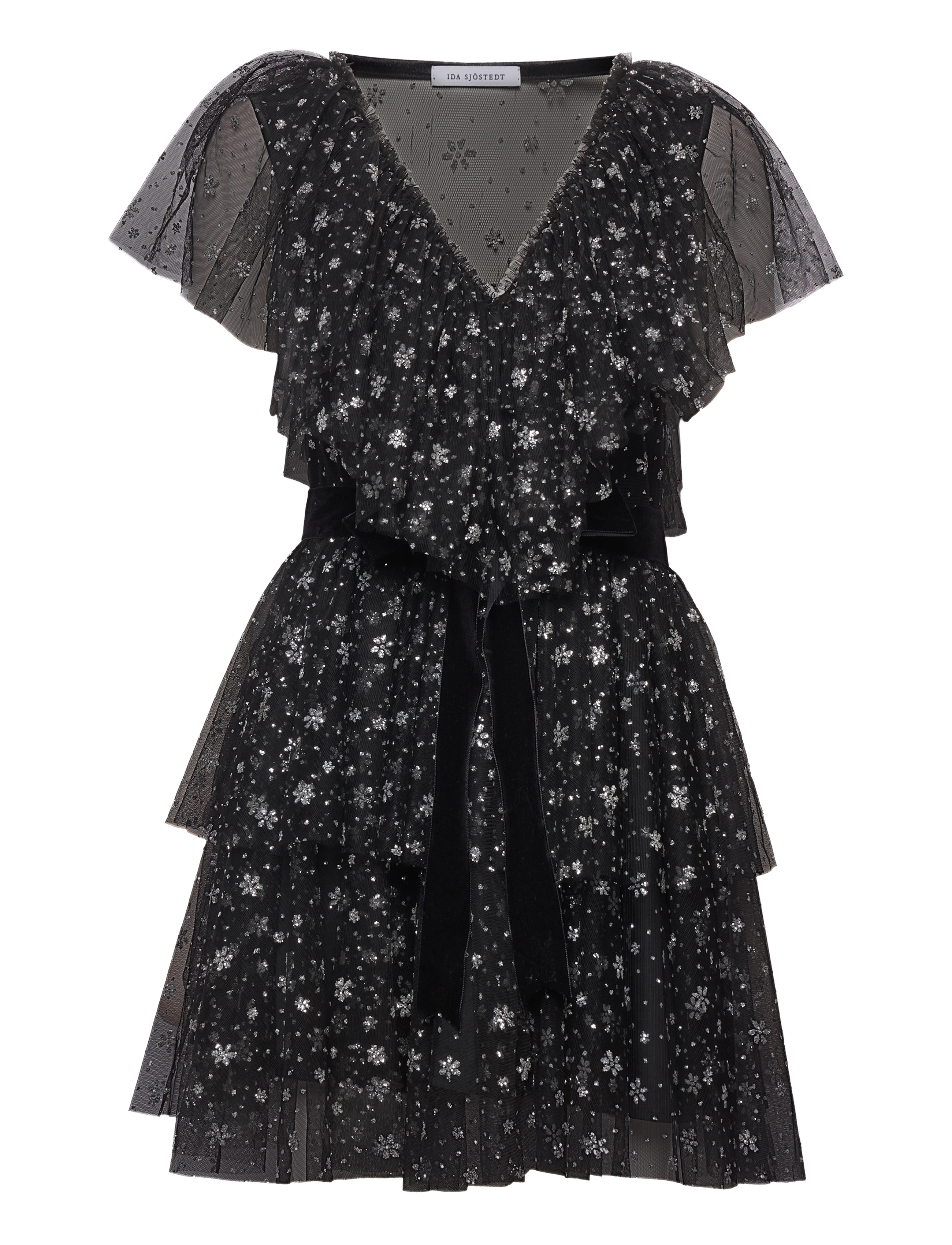 Ida Sjöstedt - AURORA DRESS - festkjoler - black/silver glitter - 1