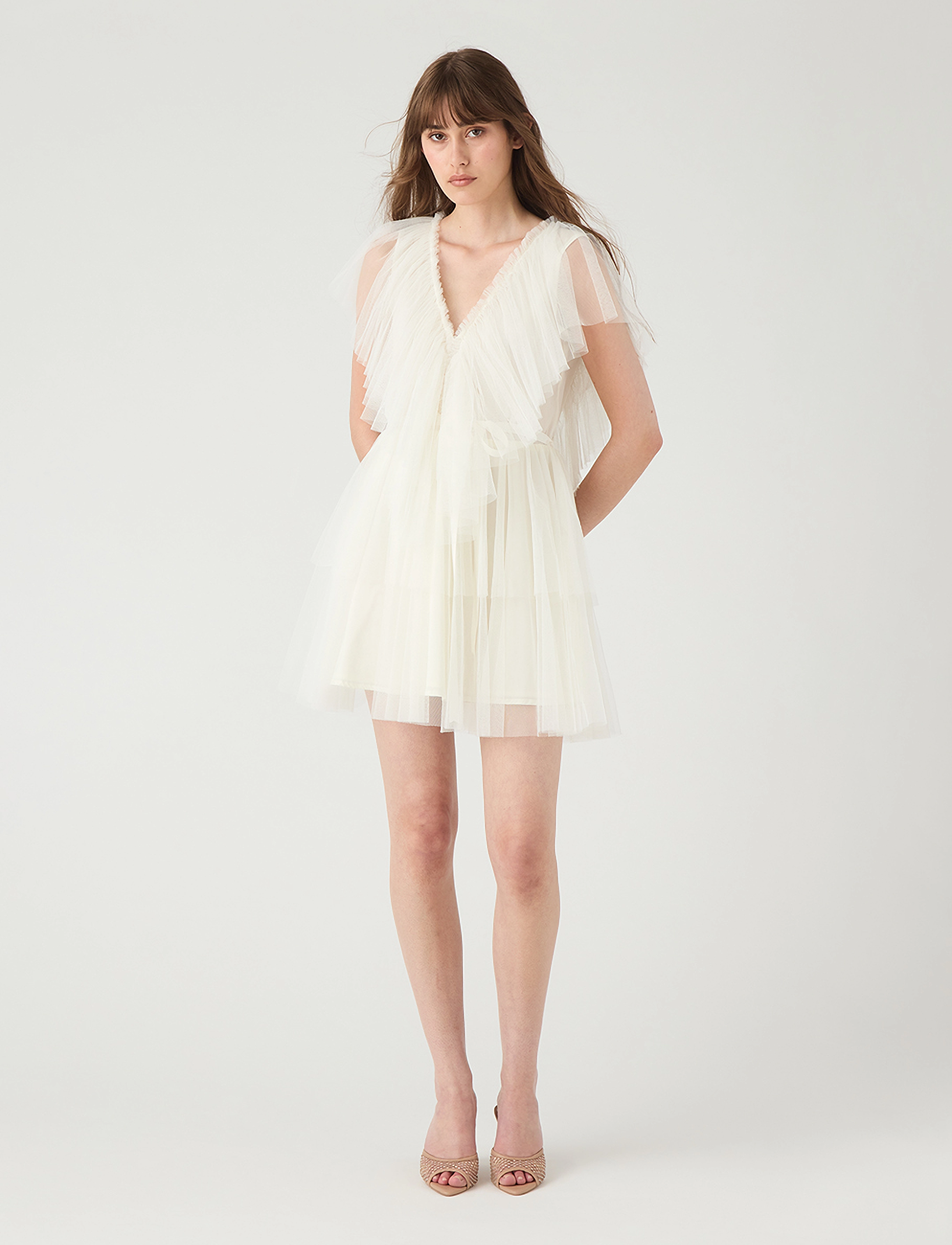 Ida Sjöstedt Aurora Dress, 42, Cream, Kjoler > Kort Kjole, Dame