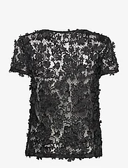 Ida Sjöstedt - 005 BISCOTTI TOP - short-sleeved blouses - black - 1