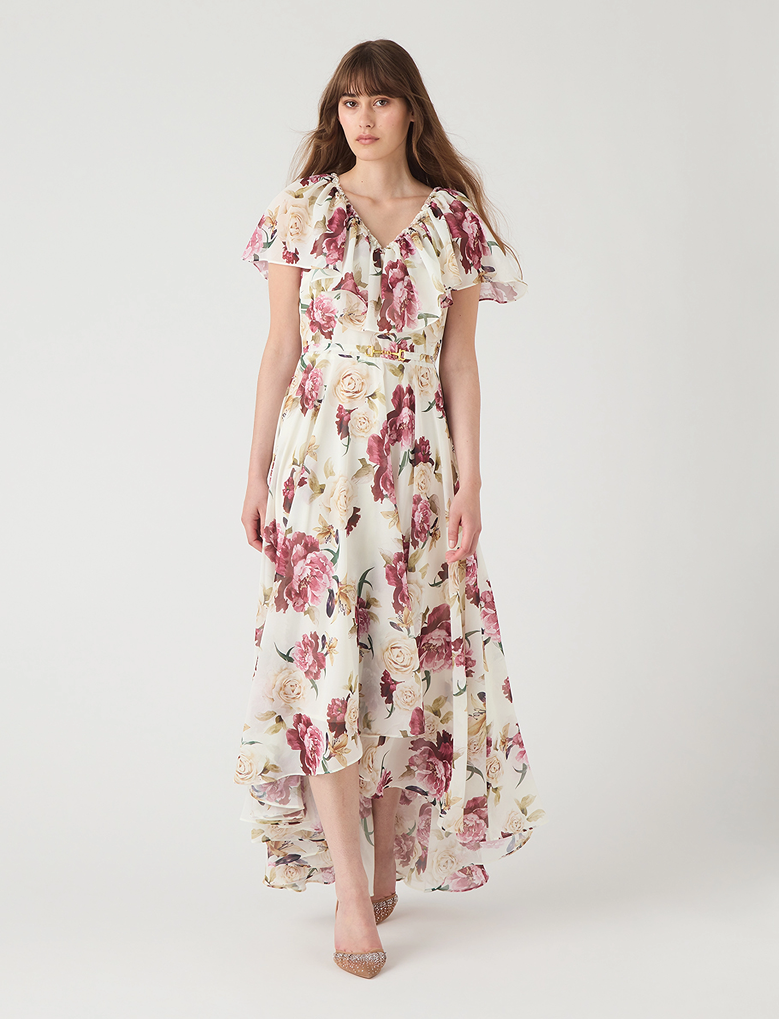 Ida Sjöstedt CAROLINE DRESS - Klänningar - CREME RED FLORAL / multi
