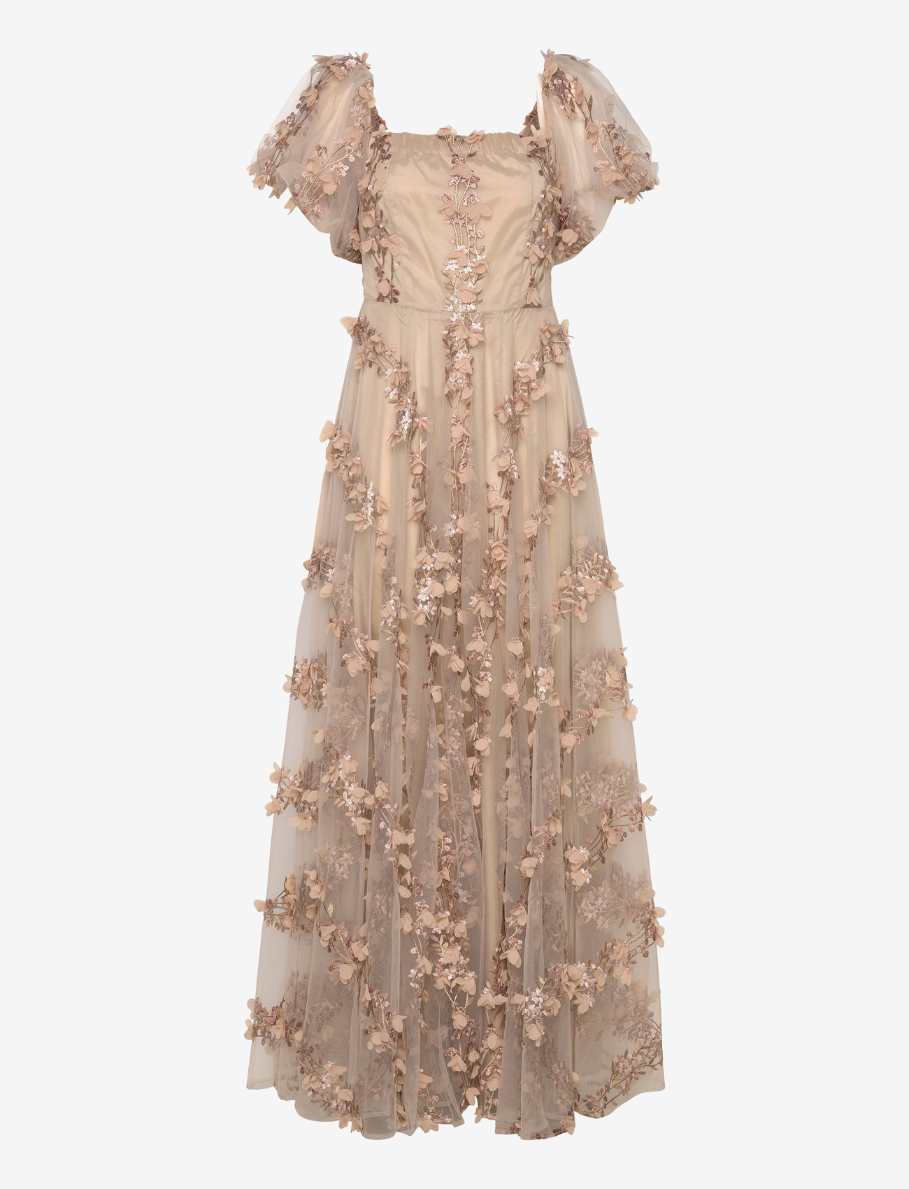 Ida Sjöstedt - 369 CASSIE GOWN - light beige embroidery - 1