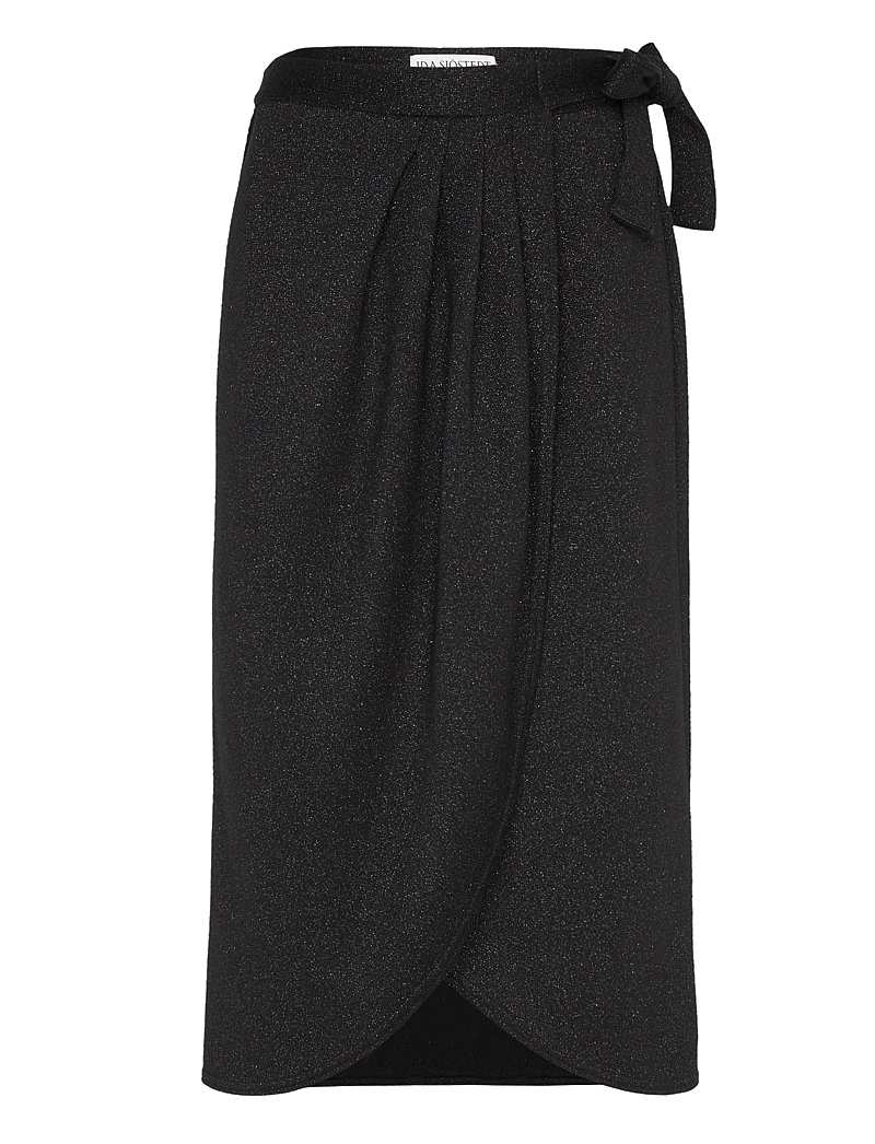 Ida Sjöstedt - CHELSIE KNIT SKIRT - wickelröcke - black knit shimmer - 1